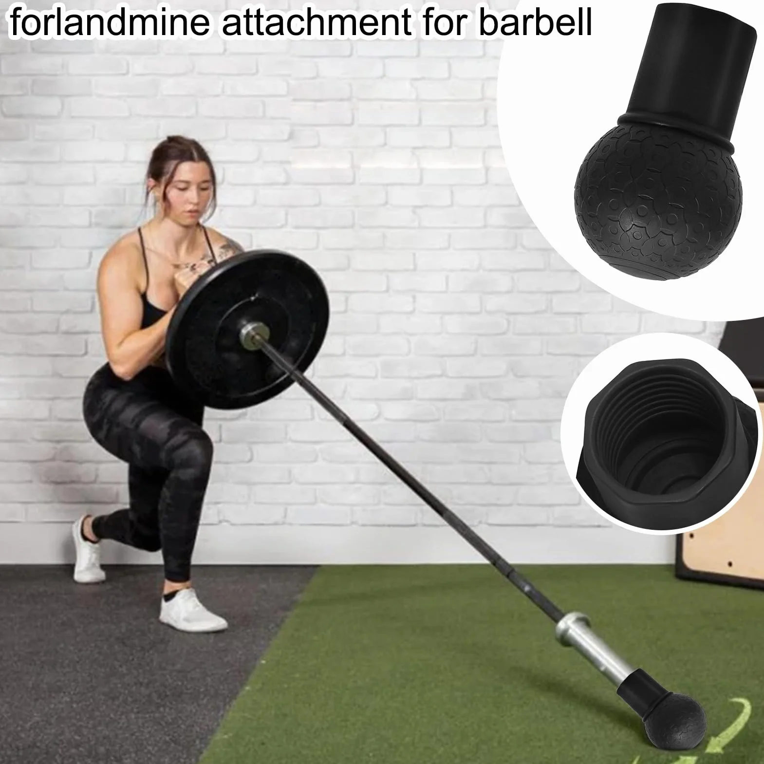 Przystawka do przysiadów w kopalni lądowej – obrotowy sztanga do treningu siłowego | Odporna na zużycie guma z konstrukcją nośną, fitness kulturystyka, sprzęt dla sportowców domowych na siłowni