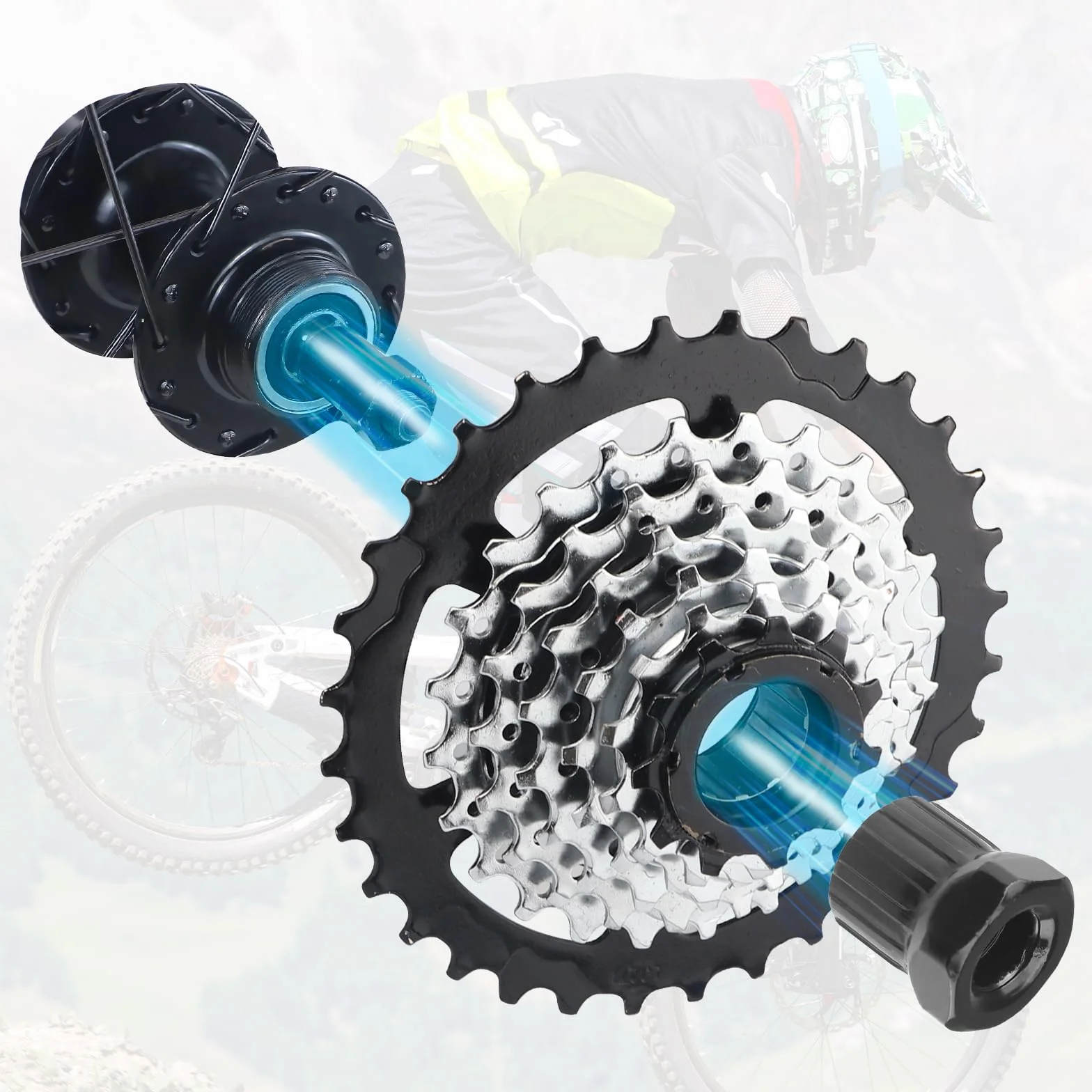 MEGHNA E-Bike-Freilauf 7/8 biegów 11-28 zębów/11-32 zębów Wkręcany wielozębowy przekładniowy (7S-11-32T)
