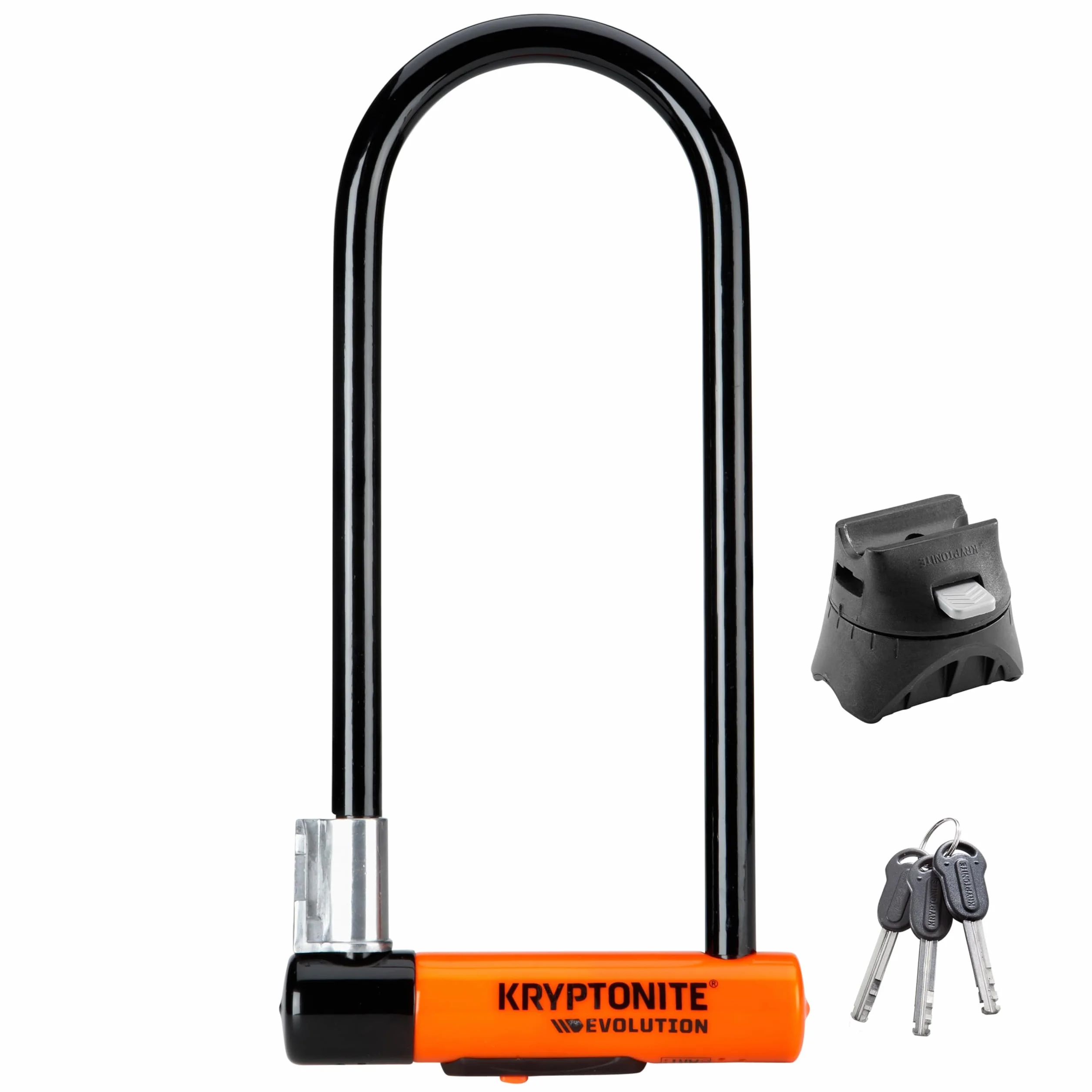 Kryptonite Evolution Series-4 LS Heavy Duty blokada roweru z blokadą roweru z uchwytem typu Transit FlexFrame (10,5 cm x 11,5 cm)