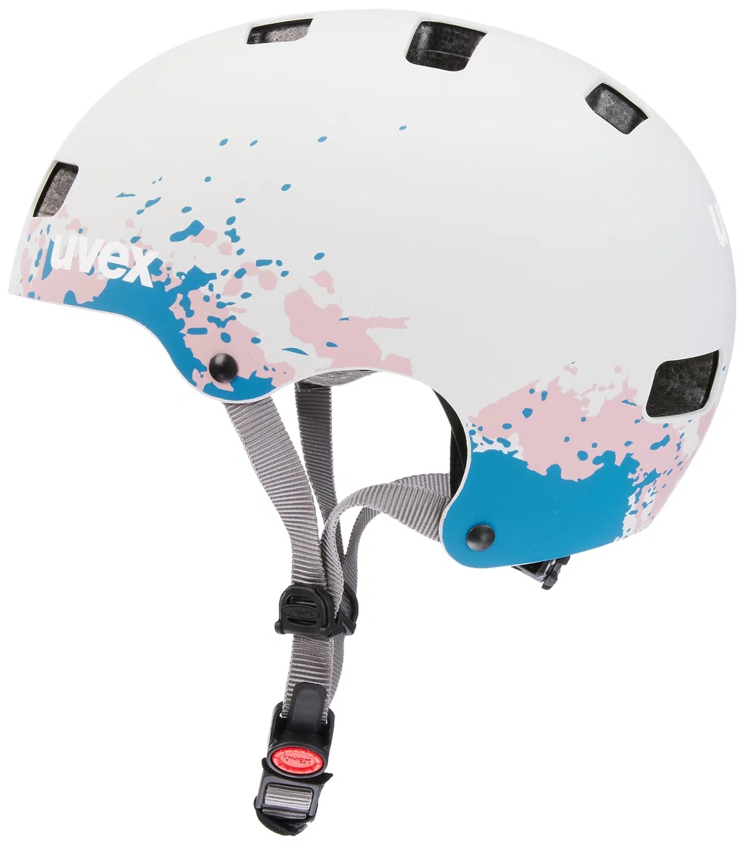 uvex kid 3 cc - wytrzymały kask rowerowy dla dzieci - indywidualna regulacja wielkości - udoskonalona wentylacja - grey - grapefruit matt - 51-55 cm