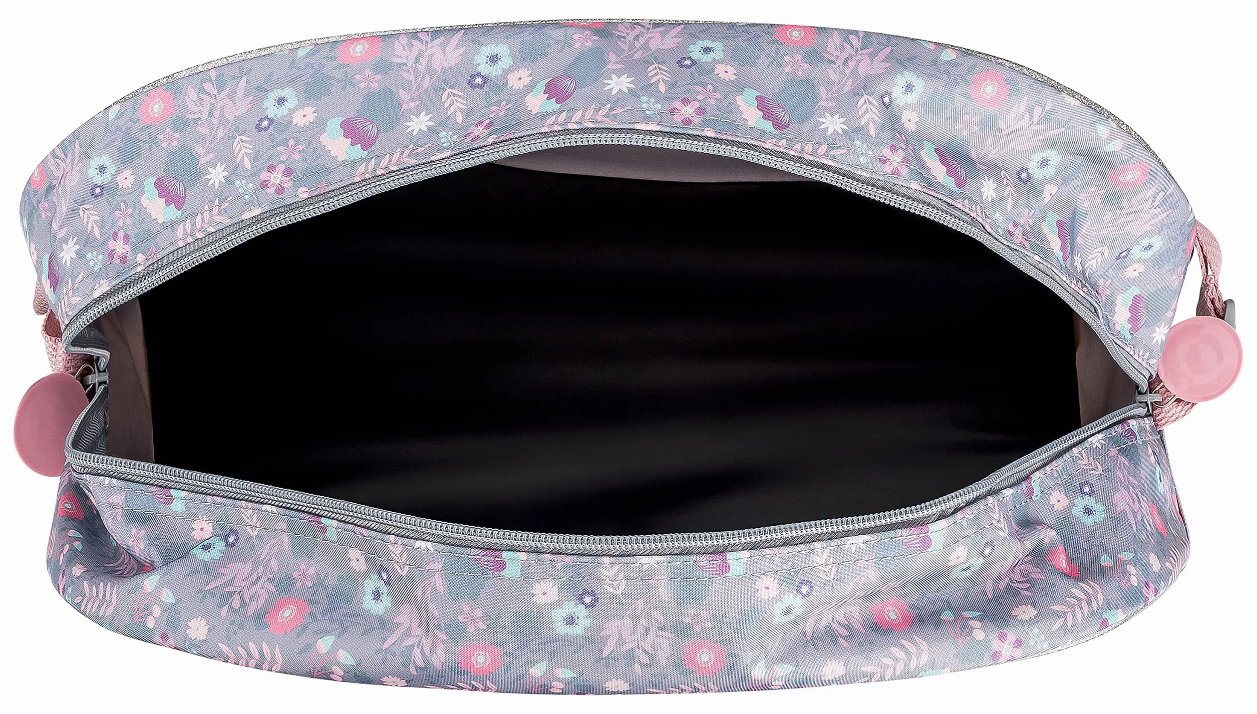 KO20 torba sportowa/podróżna, dla dziewcząt, konie, 40 x 25 x 13 cm, różowo-szara