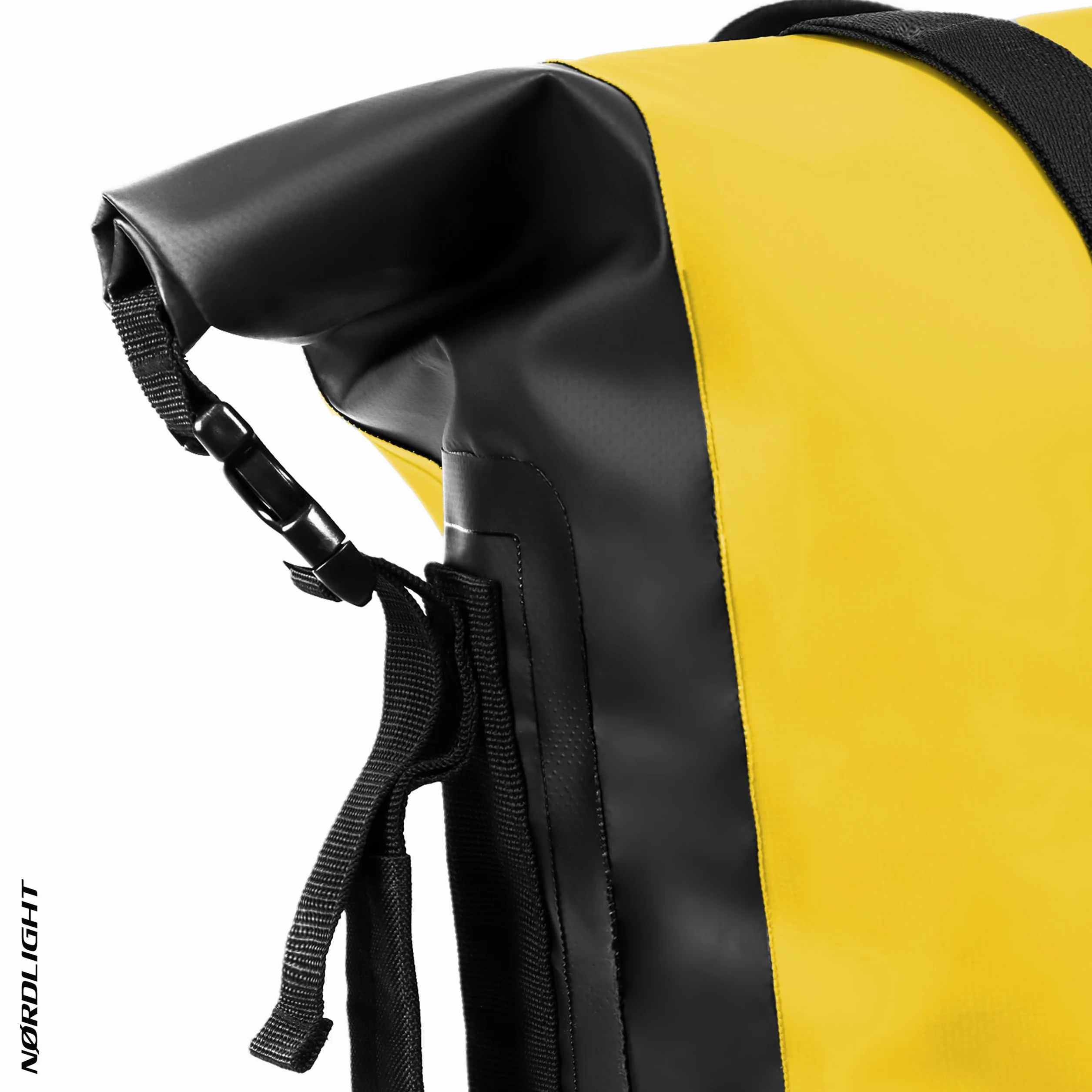 Nordlight Wodoodporny plecak Dry Bag 35L - (Żółty) Plecak zwijany z wyściełanym paskiem do noszenia, wodoodporna torba do sportów wodnych, plecak rowerowy, plecak kurierski, trekking, wędkarstwo