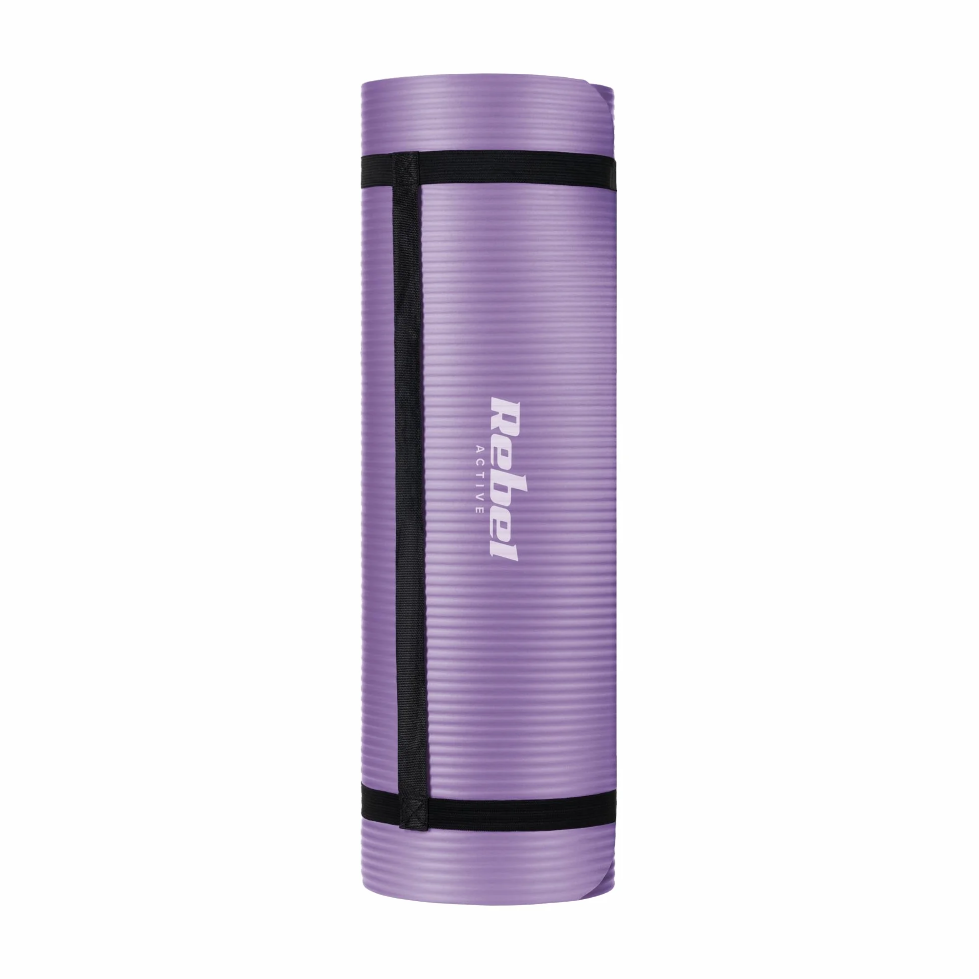 Rebel Mata Gimnastyczna do Ćwiczeń Joga Pilates Fitness 183x61cm Grubość 1cm Materiał NBR Fioletowa RBA-3150-PU