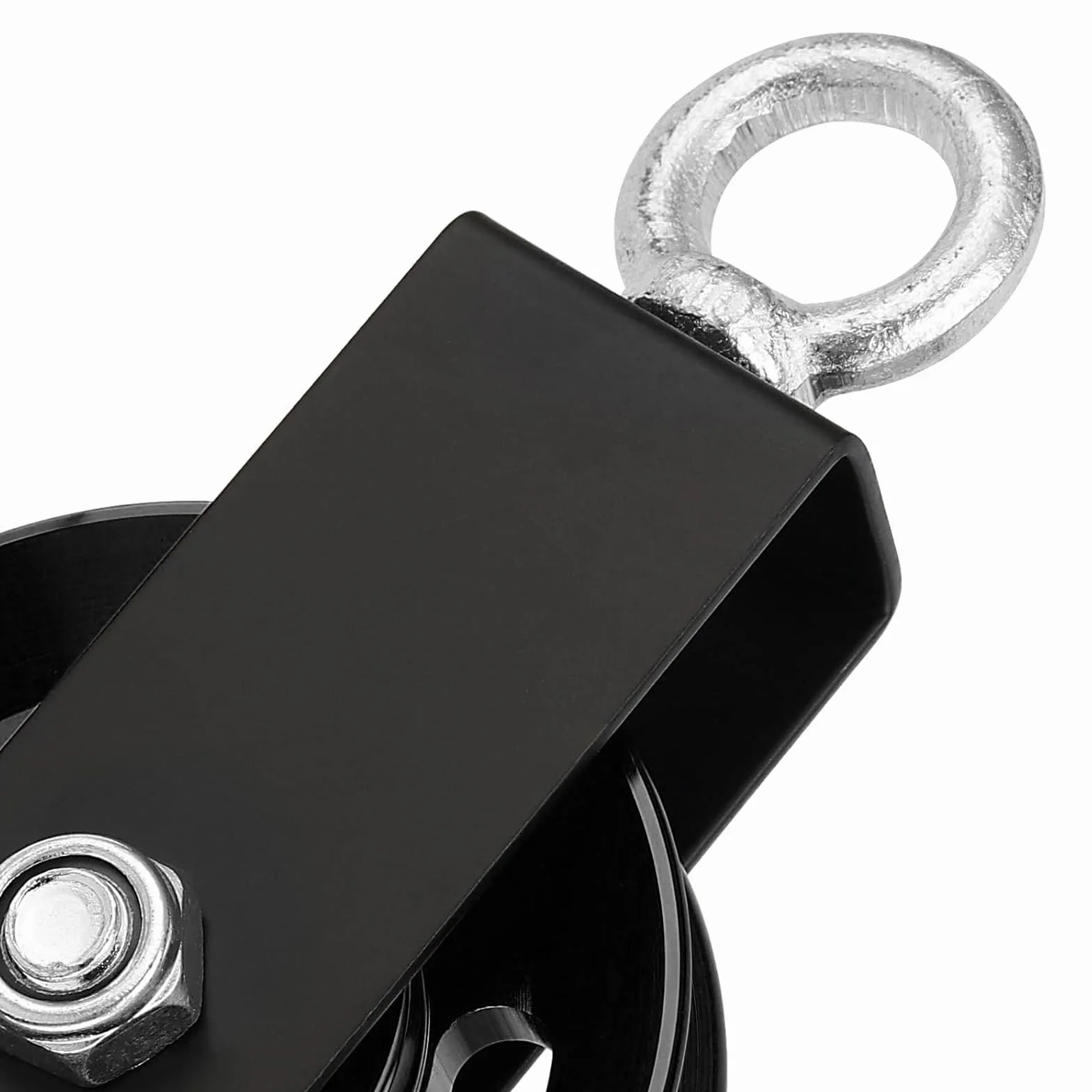 Generisch Gym Pulley Wheel zestaw 2 sztuk stal Heavy-Duty gładkie rolki linowe do systemu wyciągów kablowych