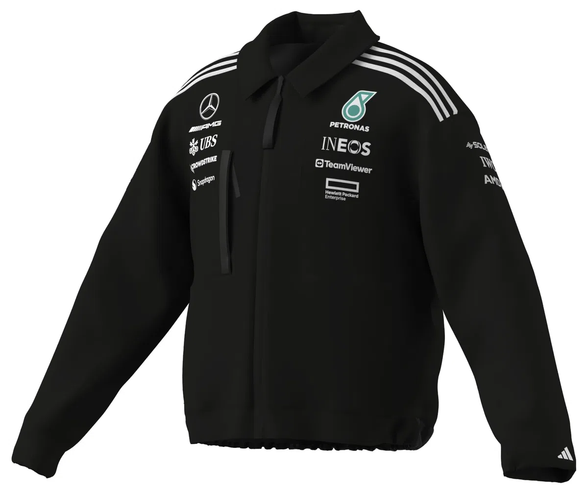 adidas Mężczyźni MERCEDES - AMG PETRONAS FORMULA ONE TEAM TEAM JACKET MEN, Black/White, M