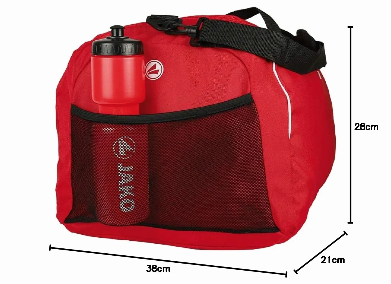 Jako Classico Torba Sportowa, Czarny, 38 x 21 x 28 cm