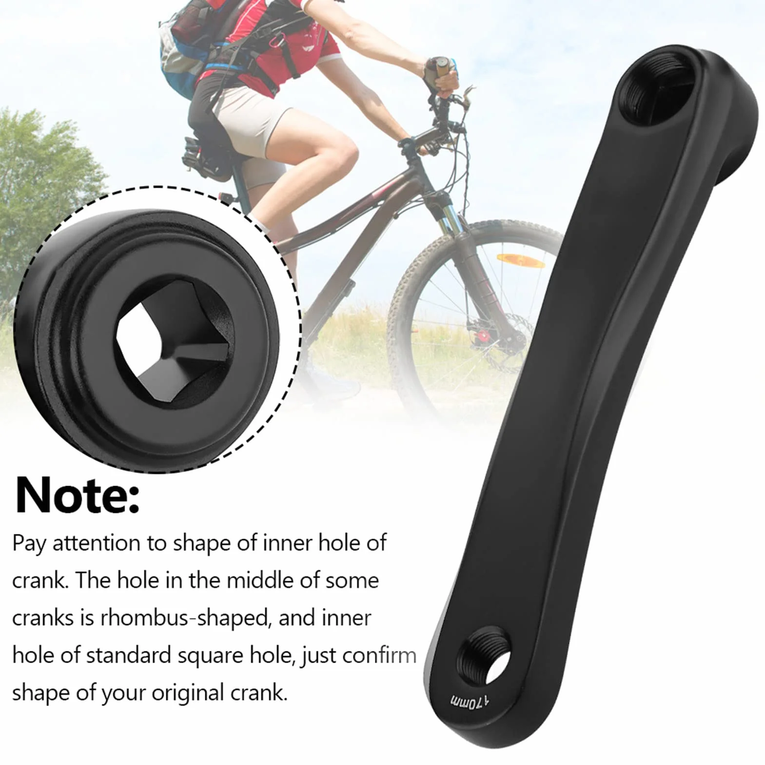 Lewa Korba Rowerowa 170mm Zestaw Ramion Korby ze Stopu Aluminium Rowerowa Lewa Korba Wymiana Akcesoriów Rowerowych