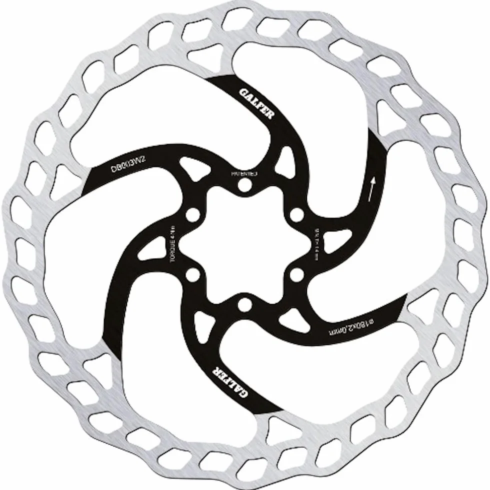 Tarcza hamulcowa GALFER WAVE 6-otworowa srebrna tarcza hamulcowa średnica 180 mm