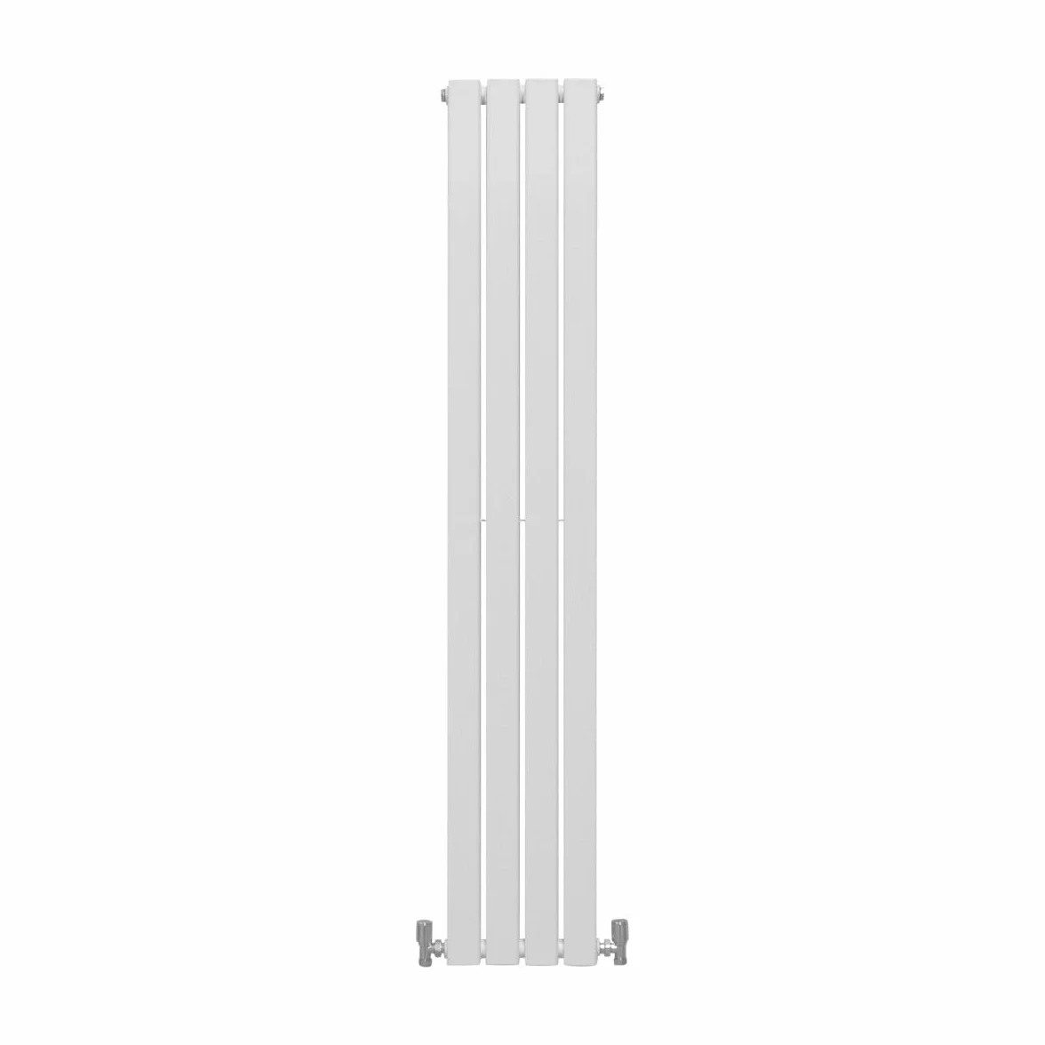 Designerski Grzejnik Płaski Panel 160 x 28 cm Biały Błyszczący Pionowy Podwójny Panel Ścienny