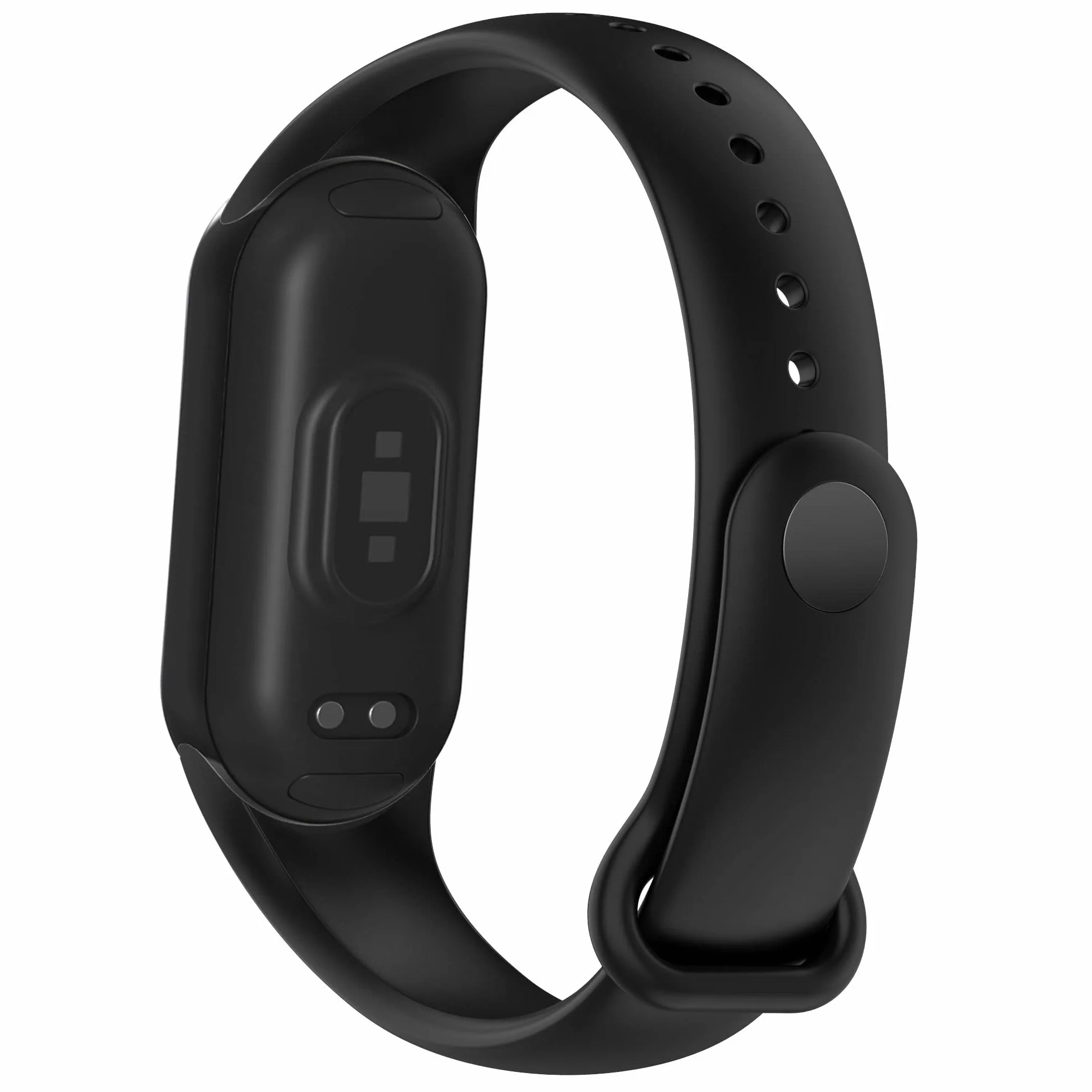 Pasek kompatybilny z zegarkiem Xiaomi Mi Band 8, silikonowe paski zastępcze, regulowane paski do smartwatcha Xiaomi Band 8, akcesoria do smartwatcha (czarny + czerwony), Silikon, Bez kamieni