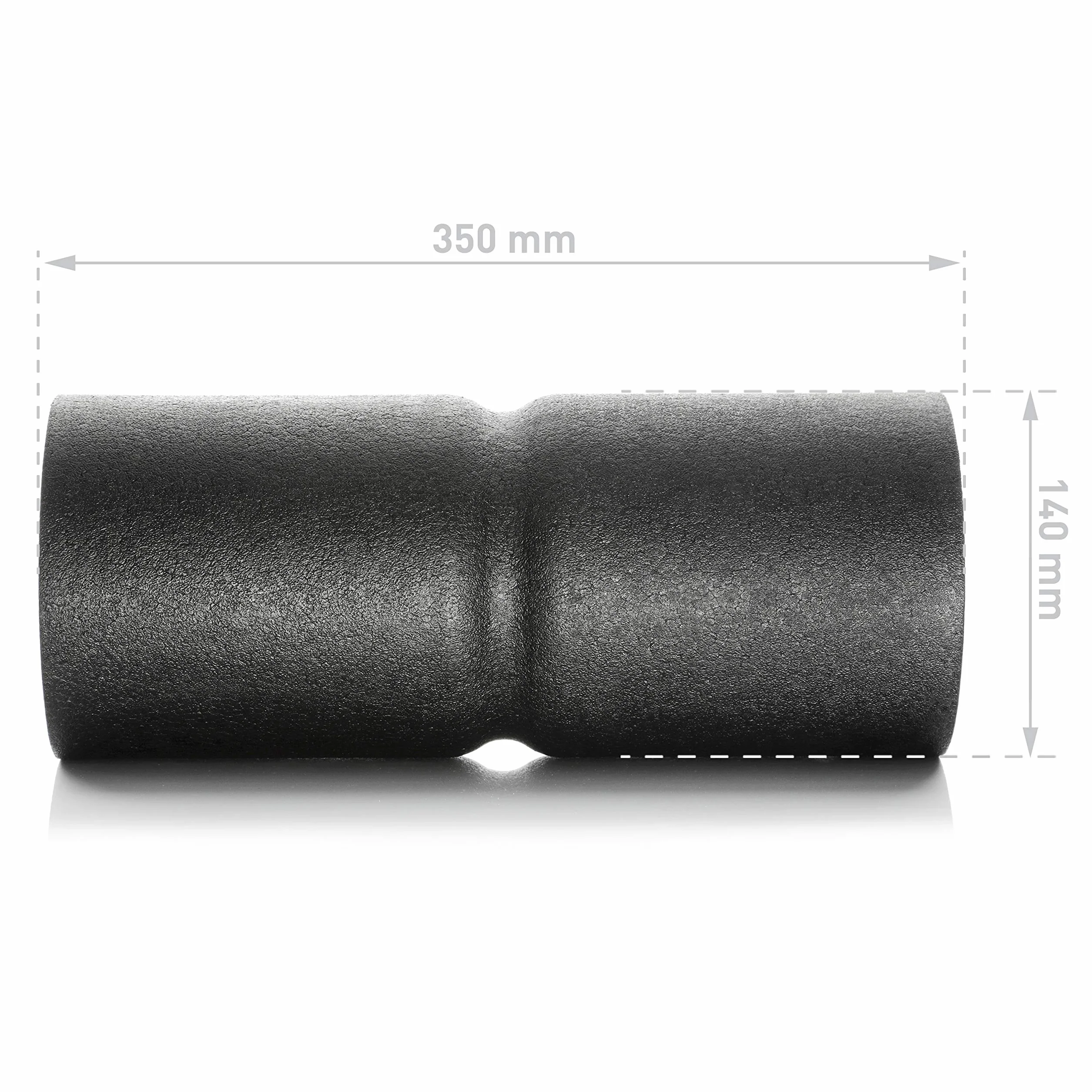 BODYMATE – zestaw do powięzi Care: wałek powięziowy Care 35 x 14 cm średniotwardy z rowkiem dla odciążenia kręgosłupa, piłka pojedyncza 12 cm i piłka podwójna 12 x 24 cm, kolor czarny + e-book