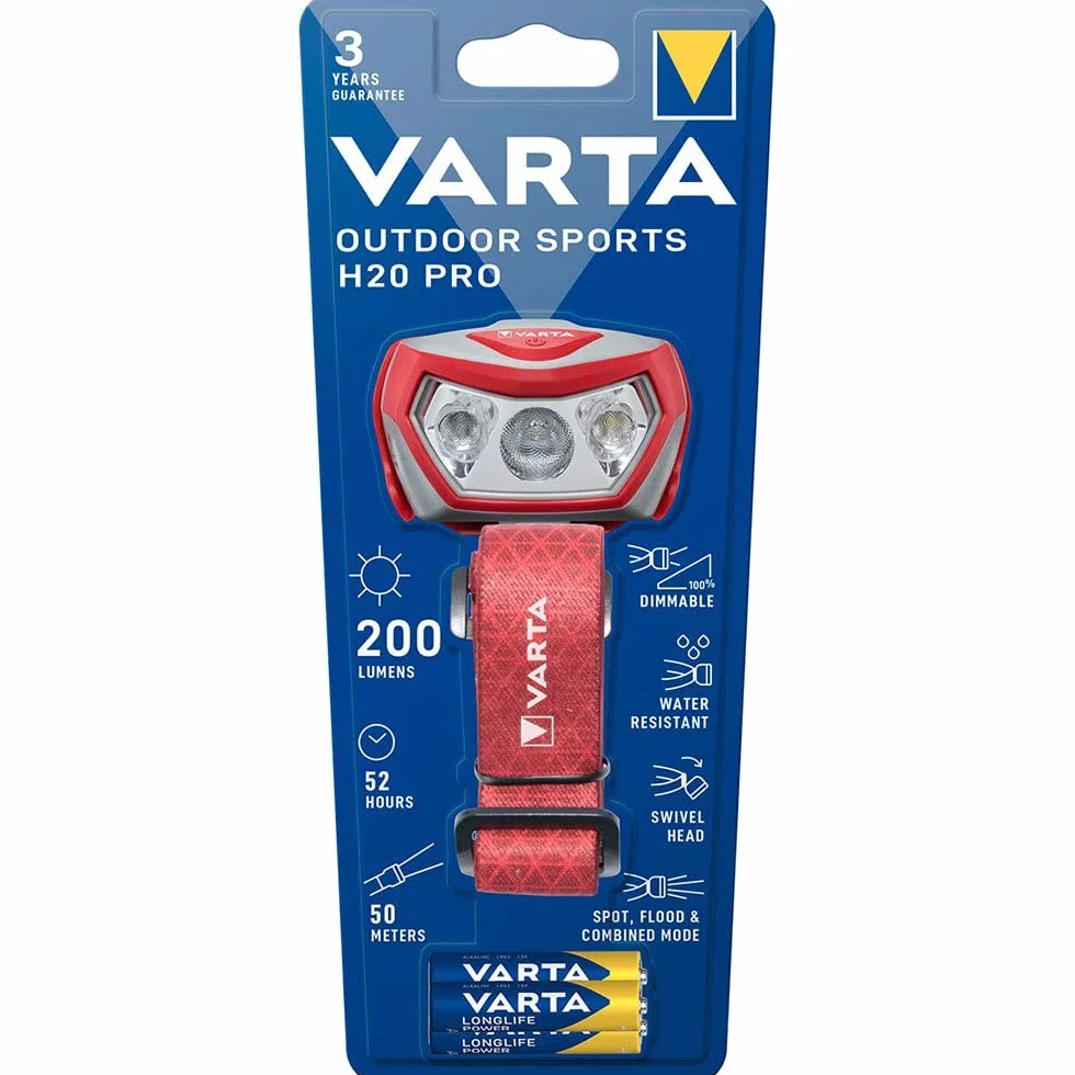 VARTA Outdoor Sports H20 Pro z 3 bateriami AAA