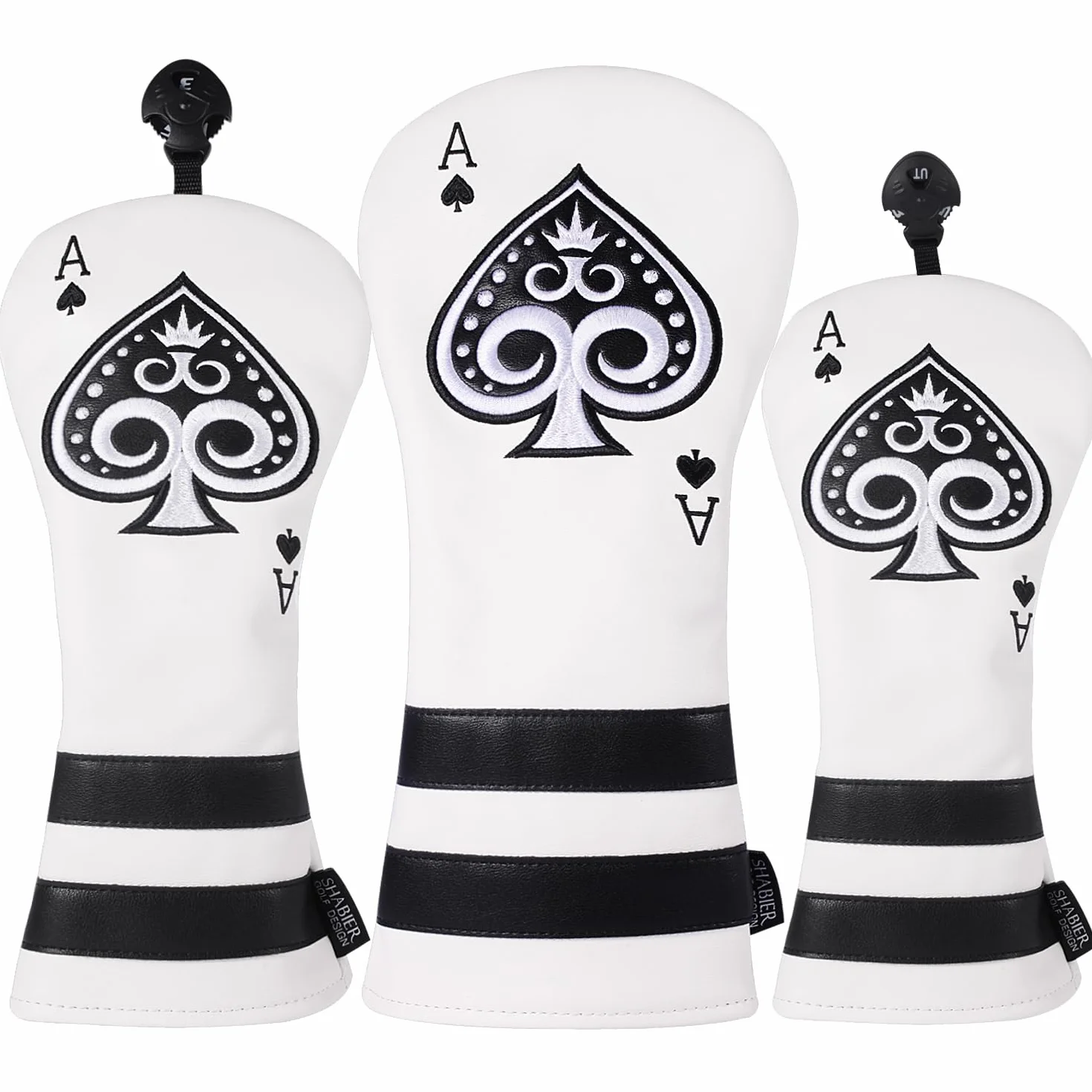 Poker Ace Golf Wood Headcover Driver Fairway Woods Hybrid Rescue
