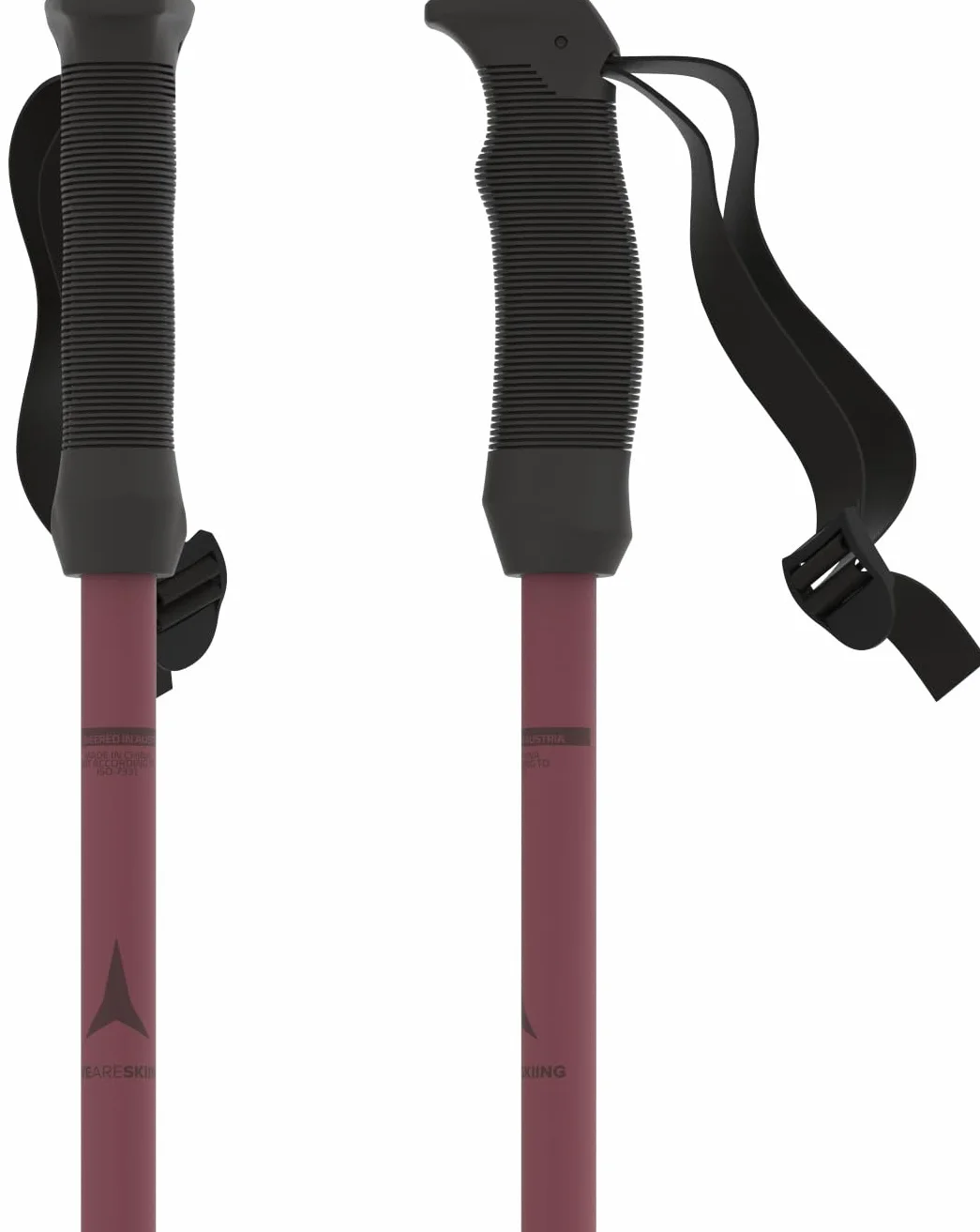 ATOMIC Cloud kijki narciarskie – Maroon – długość 110 cm – wysokiej jakości aluminiowe kijki narciarskie – ergonomiczny uchwyt zapewnia lepszą przyczepność – kij z talerzem stokowym 60 mm – kijki dla