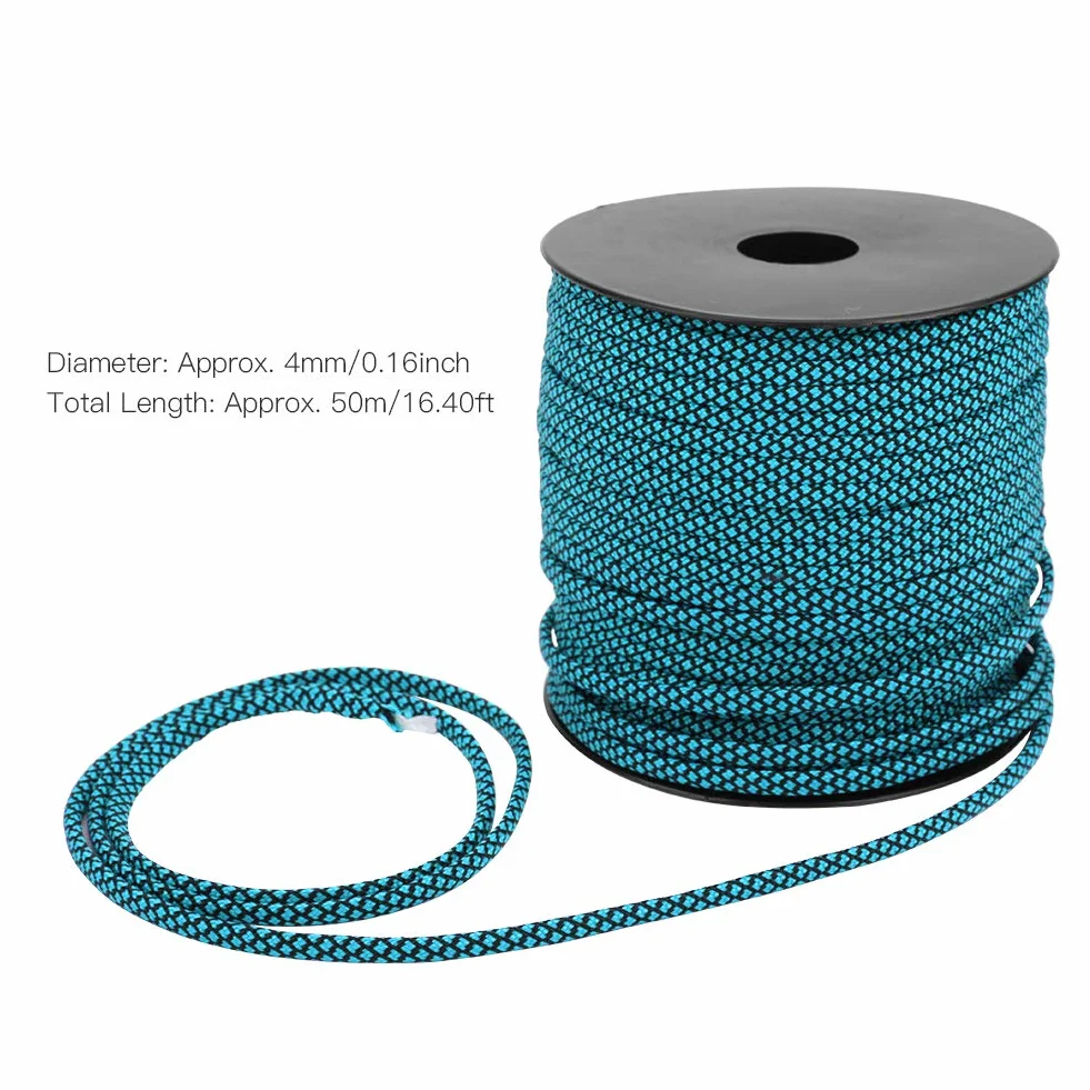 MAGT Core Paracord, 50 m, 4 mm grubości, 7-rdzeniowy, paracord, ratownictwo, smycz do namiotu, lina kempingowa, do plecionek bransoletek na zewnątrz, kolor niebieski