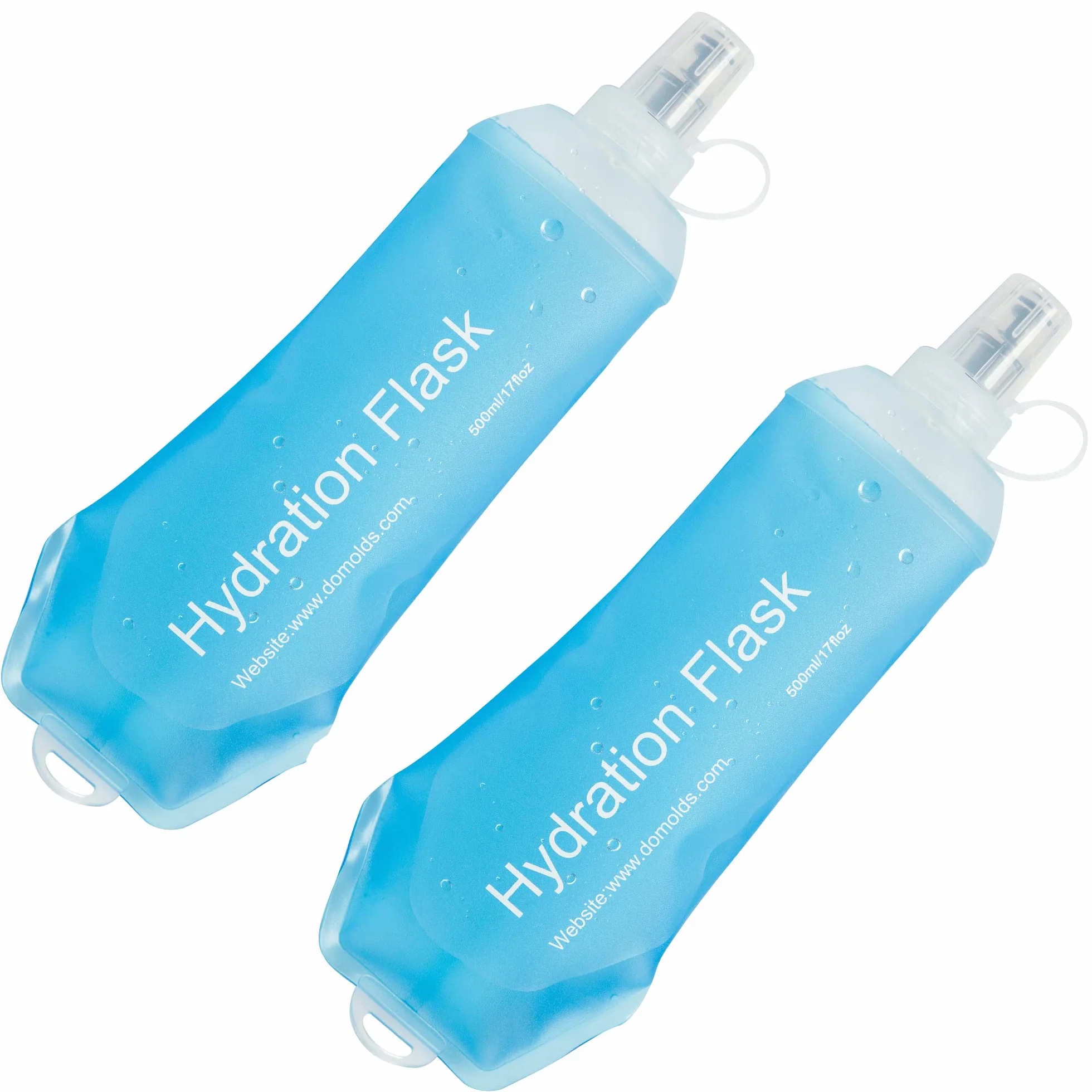 AXEN 500 ml Miękka kolba, złożalna TPU flaszka do biegania, miękka składana butelka na wodę do plecaka na nawadnianie, do kolarstwa, maratonu, biegania, wędrówek