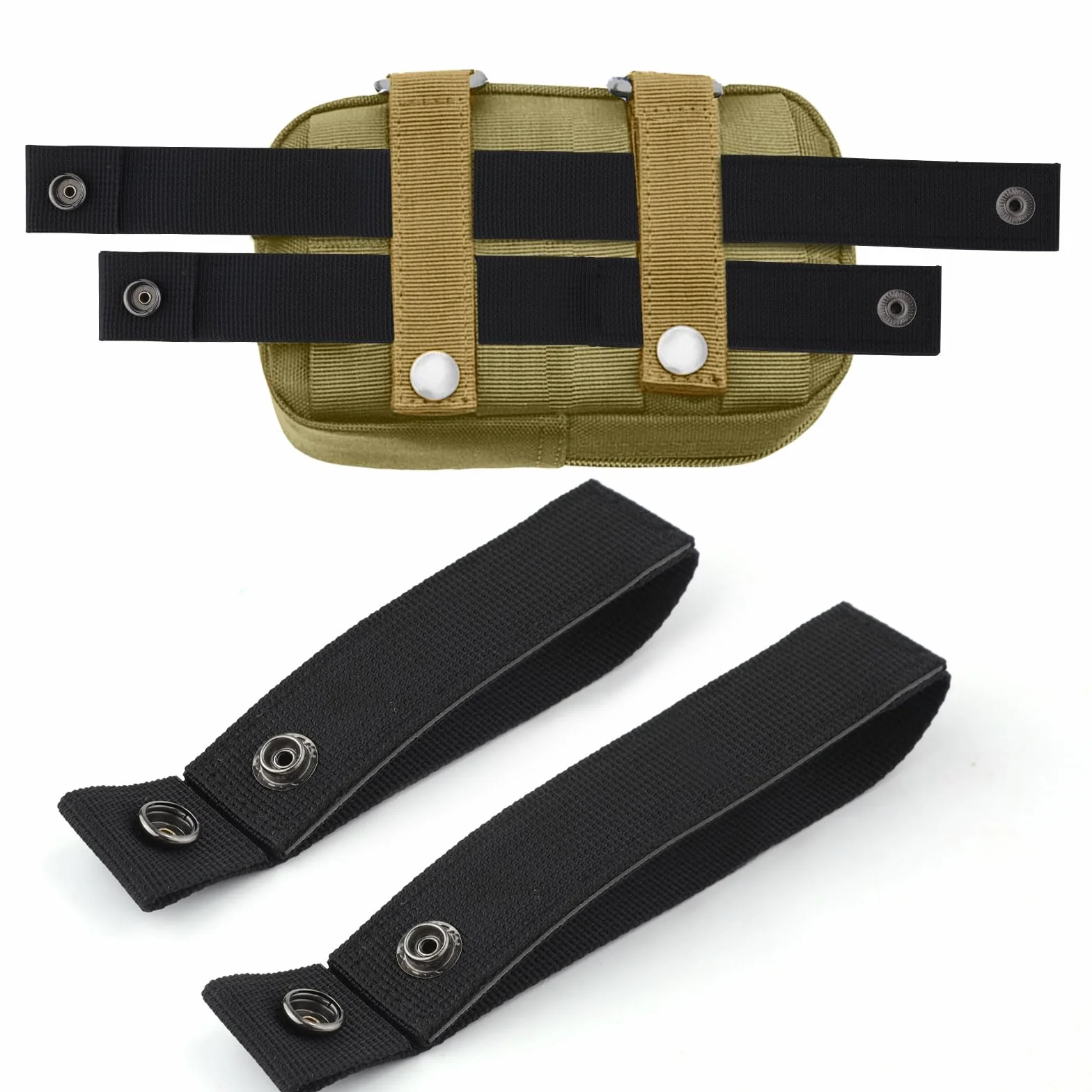 Paski MOLLE 8 Sztuk Nylon Pasek Mocujacy Wytrzymale Zatrzaskowy Klamra