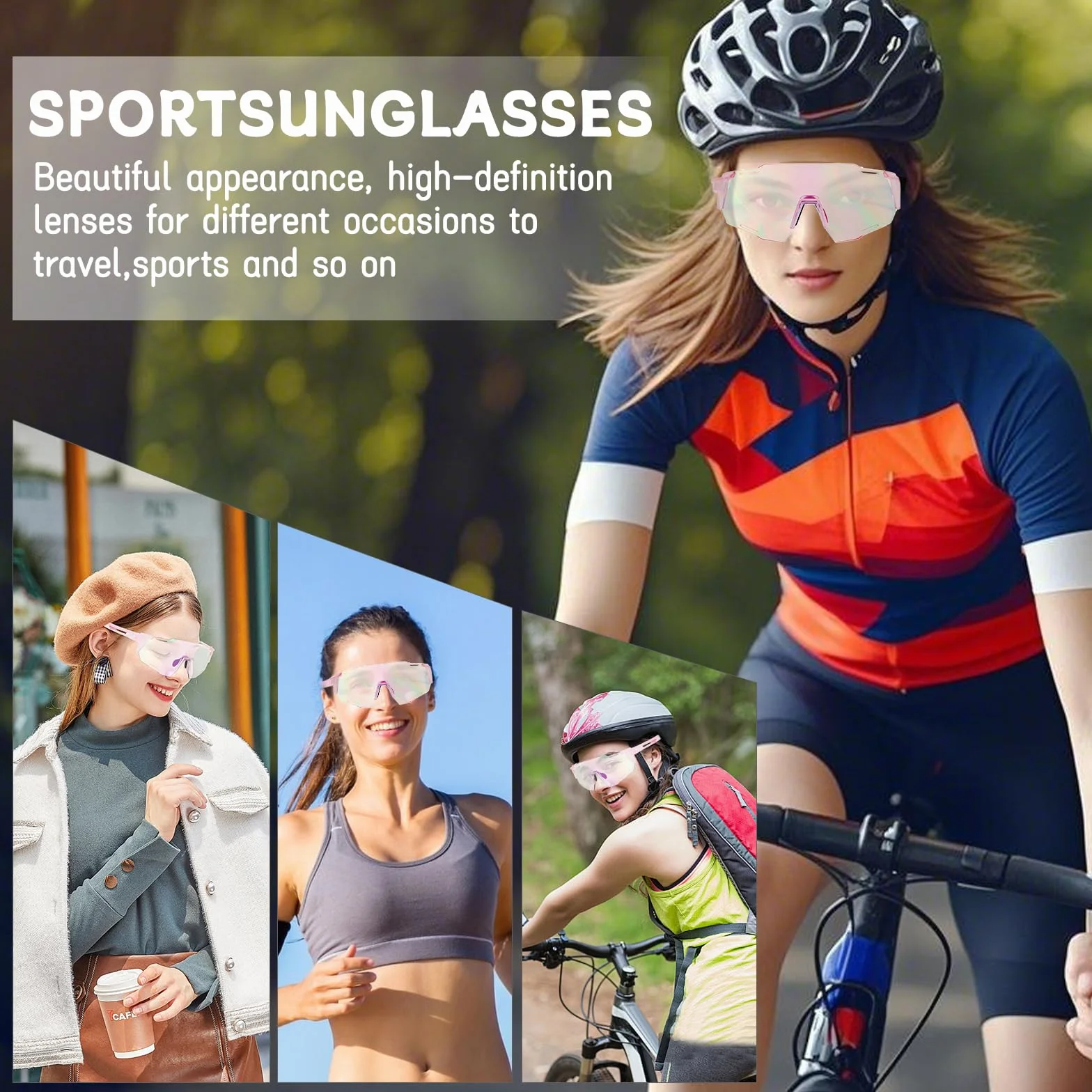 Szybkie okulary, sportowe okulary przeciwsłoneczne, polaryzacyjne okulary rowerowe, okulary sportowe dla kobiet i mężczyzn, wiatroszczelne, UV 400, okulary ochronne do aktywności na świeżym powietrzu,