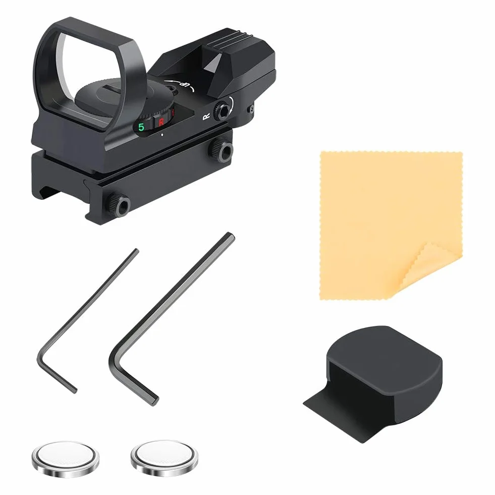 Feyachi RS-28 Red Dot Visor Zielony Reflex Sight z Regulowanym Tactical Reticle Scope Kompatybilny z 20mm / 22mm Picatinny