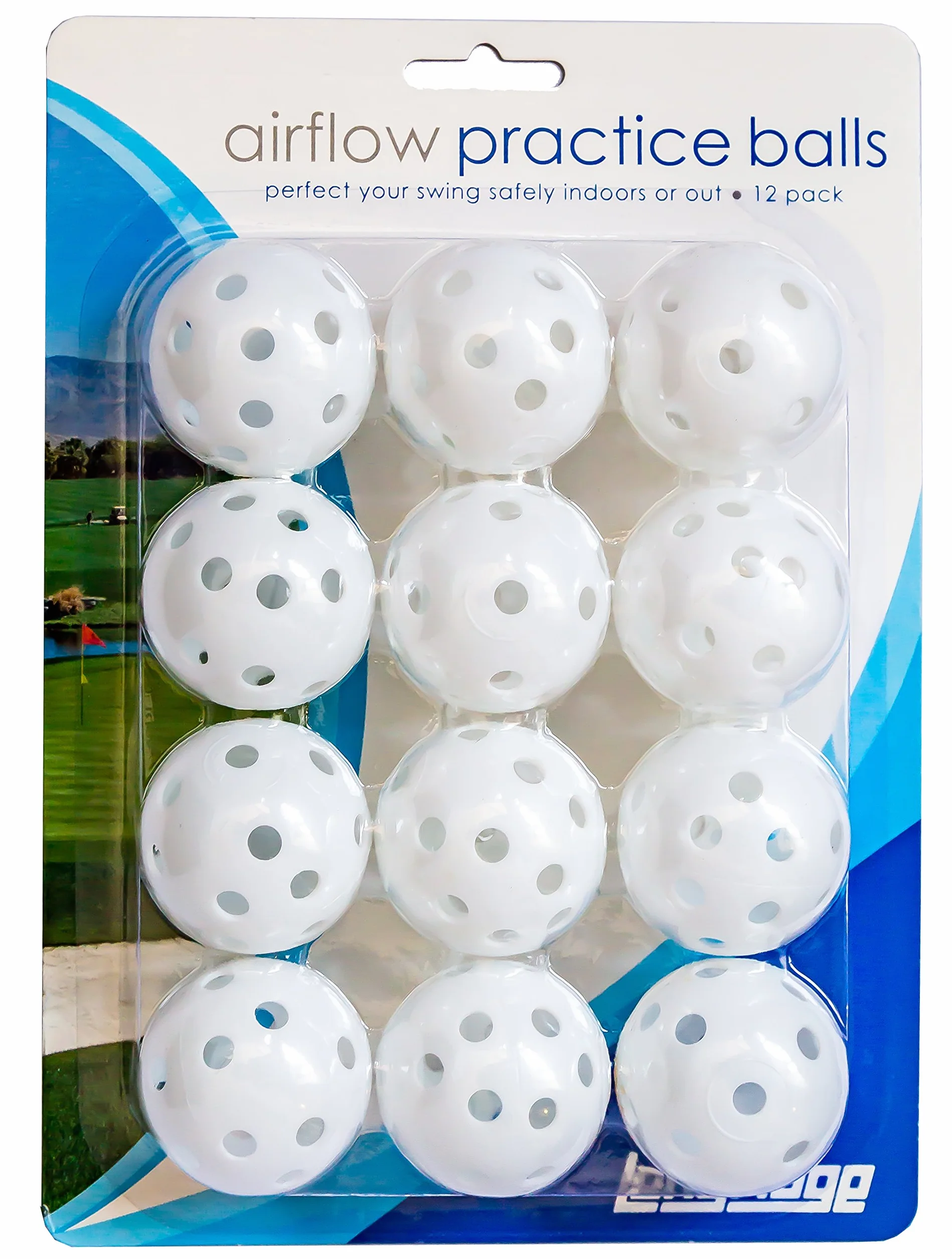 Longridge Golf Airflow piłki białe opakowanie 12 sztuk