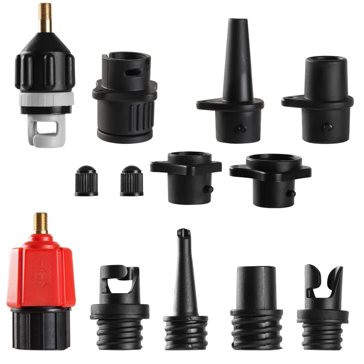 Adapter do pompowania SUP - kompatybilny z nadmuchiwanymi deskami, 9-krotnym adapterem do wentyli do standardowych pompek powietrza, desek SUP i łodzi.