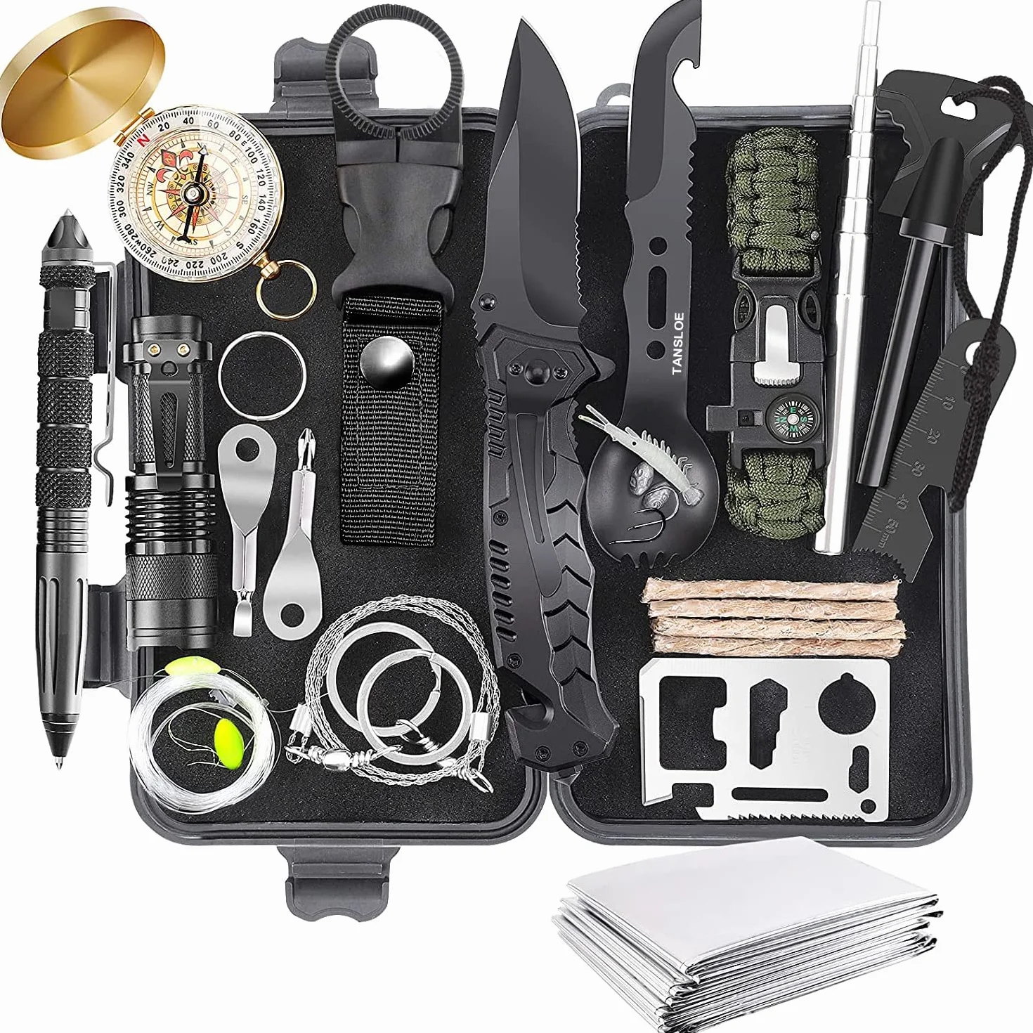 Zestaw Survival 30 w 1 Camping Mountain Survival Polowanie Apteczka