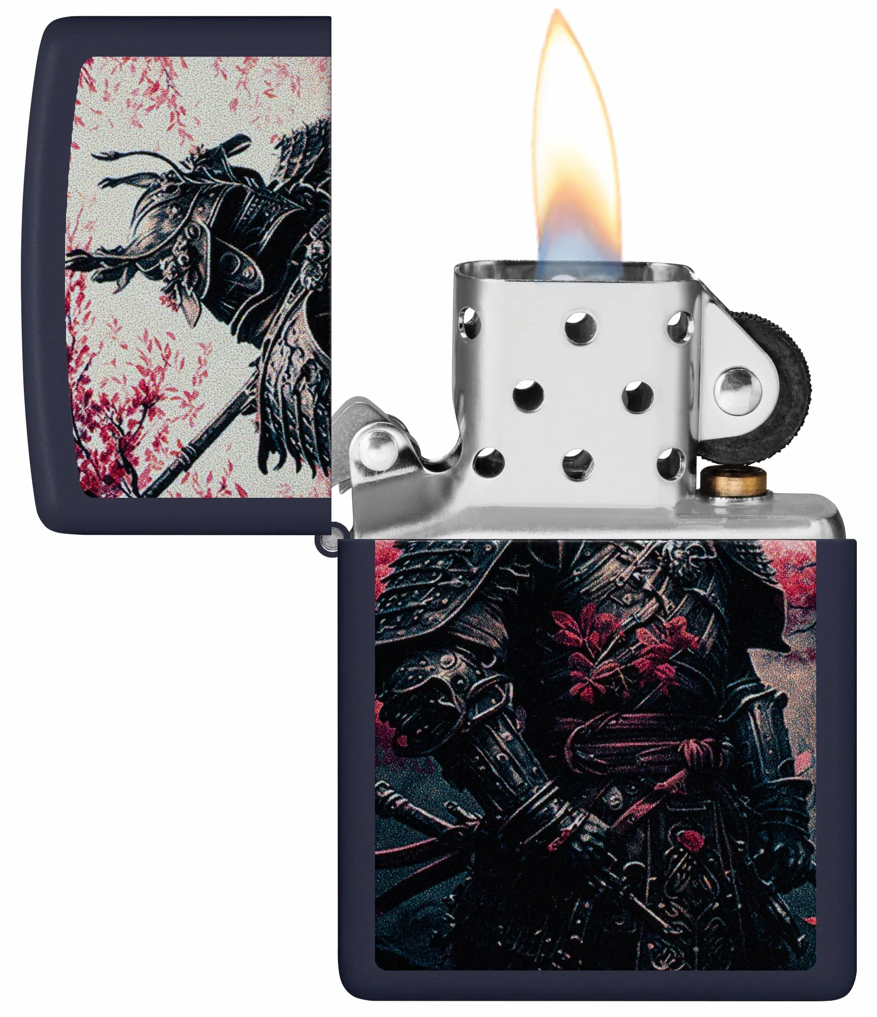 Zippo Samurai Warrior Zapalniczka Sztormowa, Wiatroodporna, Wielokrotnego Użytku, Granatowy Matowy, Wykonano w USA