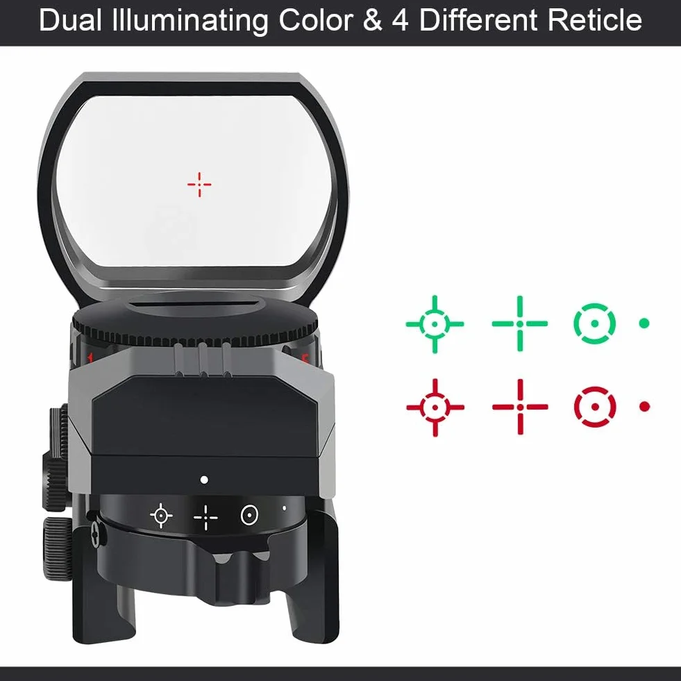 Feyachi RS-28 Red Dot Visor Zielony Reflex Sight z Regulowanym Tactical Reticle Scope Kompatybilny z 20mm / 22mm Picatinny