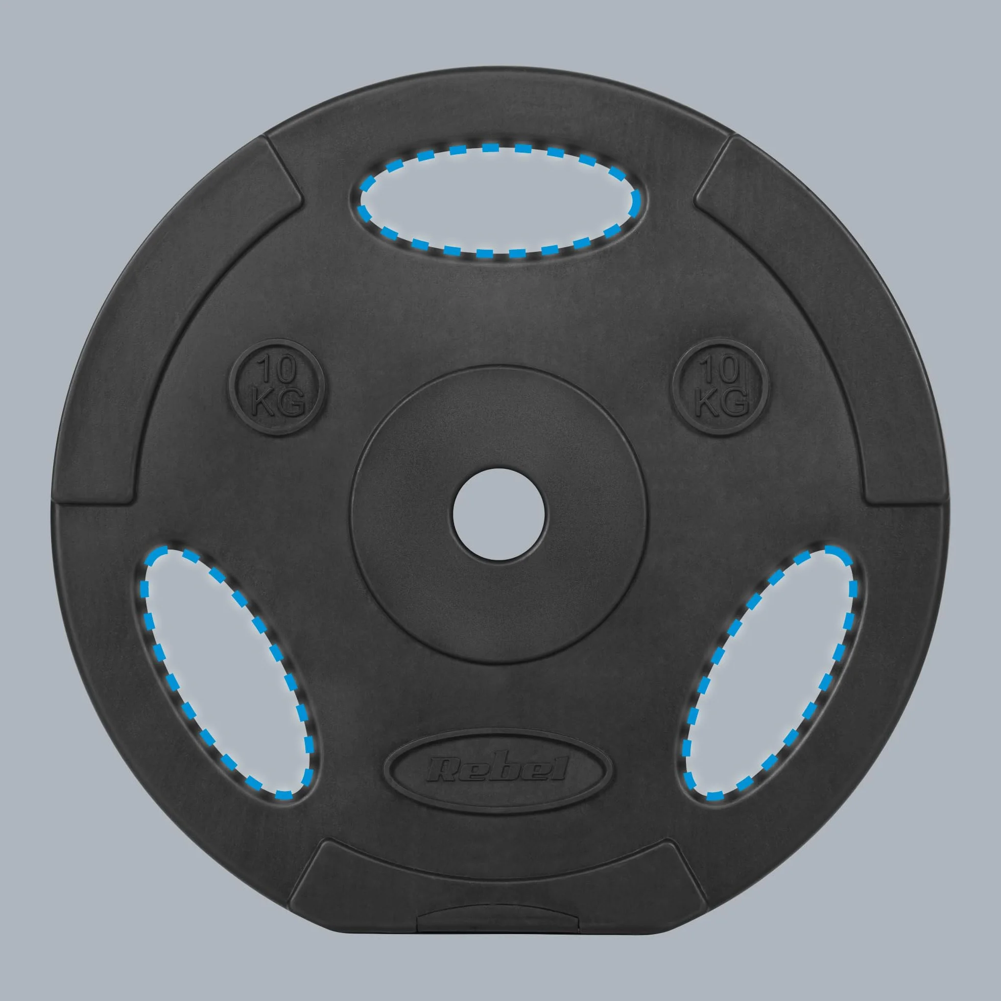 Rebel Zestaw Obciążeń Bitumicznych 2x10kg Otwór 31mm Talerz z Uchwytami RBA-2123