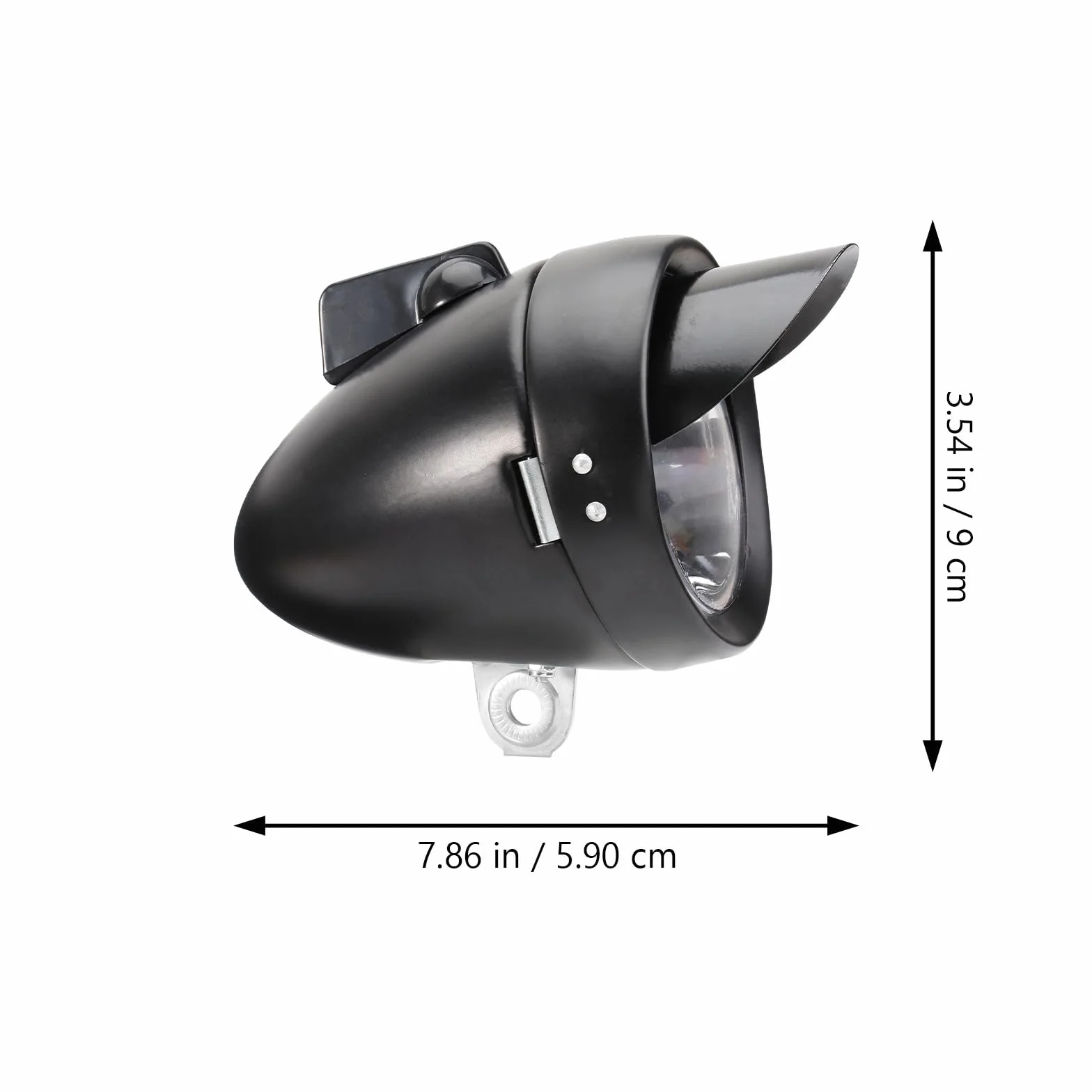 FUOYLOO Metalowa Czarna Retro Lampa Rowerowa LED Przednia bez Baterii Super Jasne Światło Ostrzegawcze