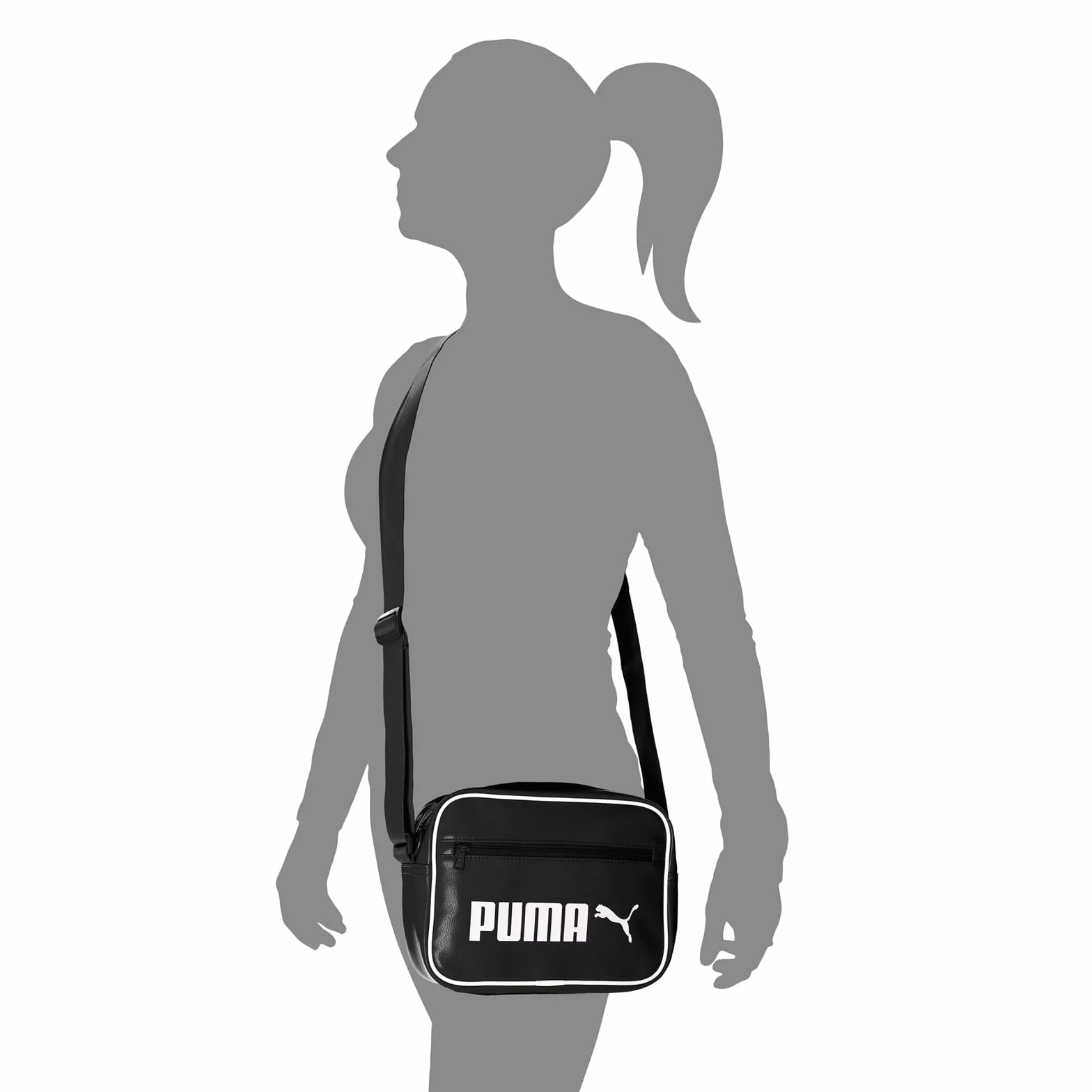 PUMA Unisex – kampus reporter mini torba na ramię, czarny, jeden rozmiar