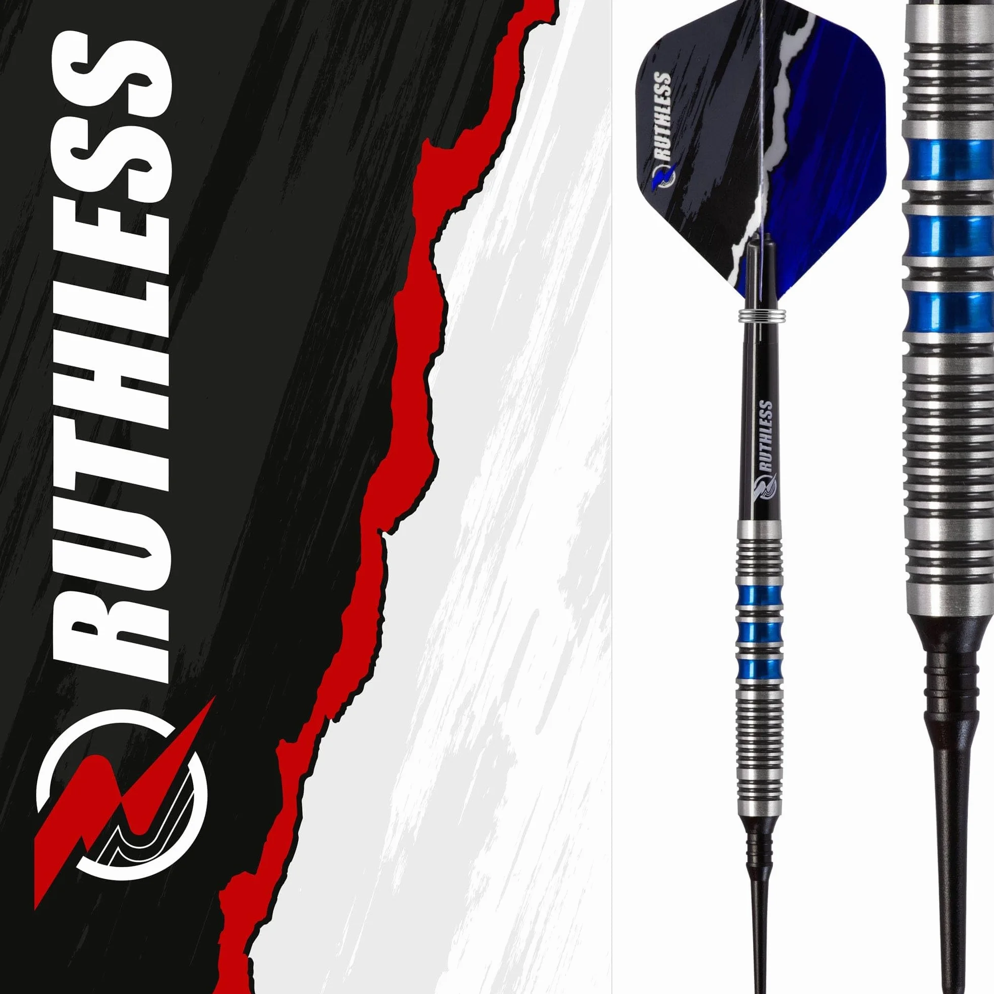 RUTHLESS Zestaw rzutek Blue Falcon, rzutki z miękką końcówką, wolframowe, niebieskie, 18 g