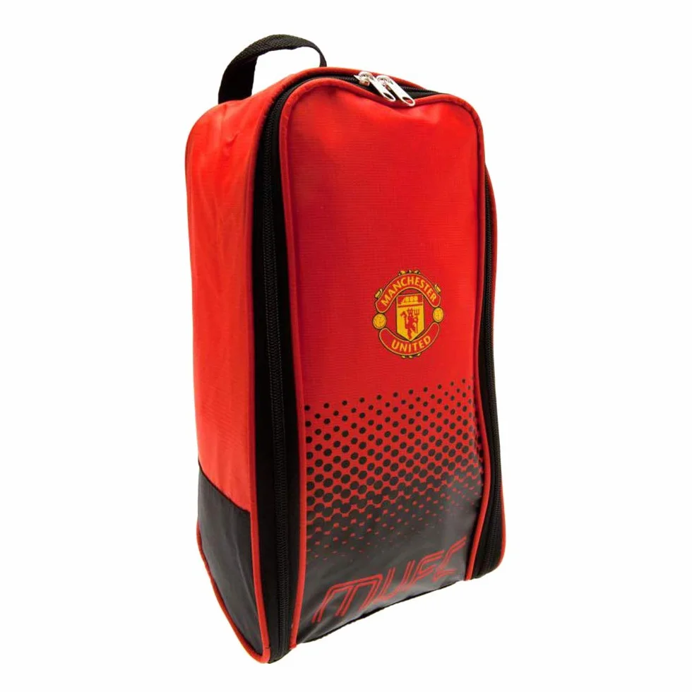 Manchester United Oficjalna torba na buty FC Football Fade Design (jeden rozmiar) (czerwony/czarny), Czerwony/czarny, Rozmiar uniwersalny