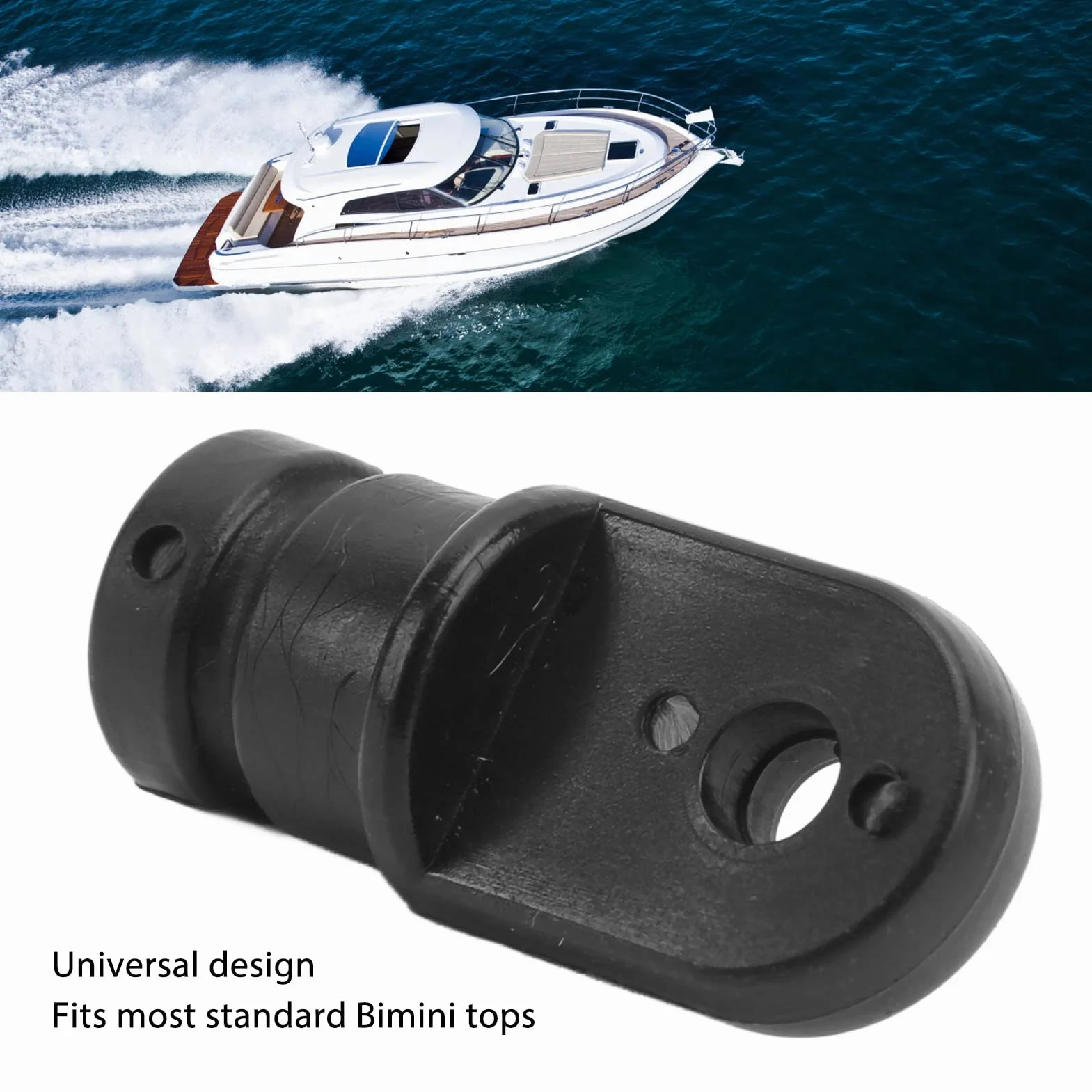 4 szt. Bimini Top Fit Nylon Eye End Top Bimini Top Osłona osprzętu do łodzi morskiej Używana do kajaków, kajaków i łodzi morskich, pasująca do większości standardowych konstrukcji