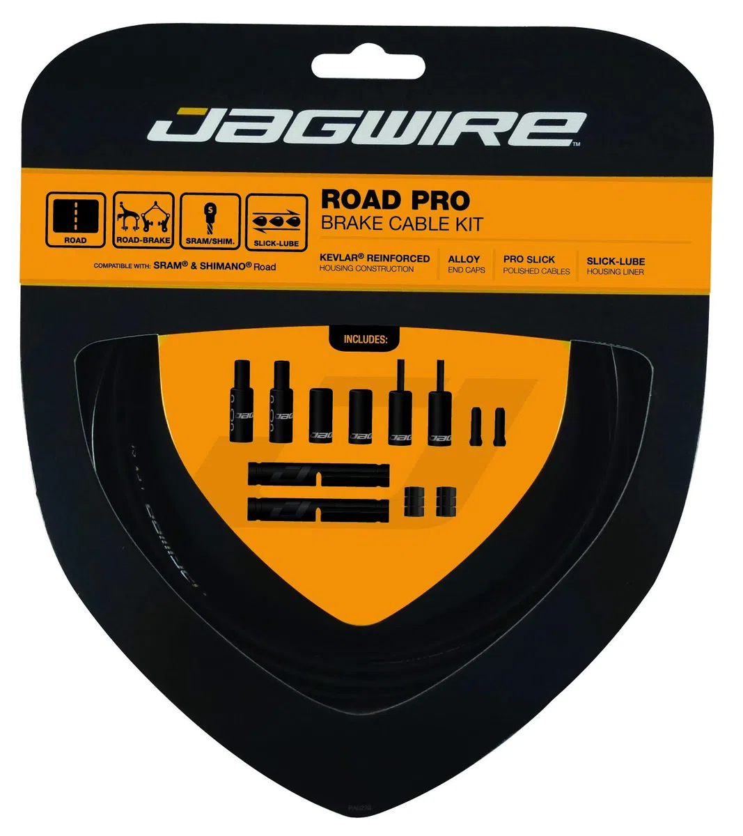 Jagwire PCK200 zestaw kabli i osłon, unisex, dla dorosłych, czarny