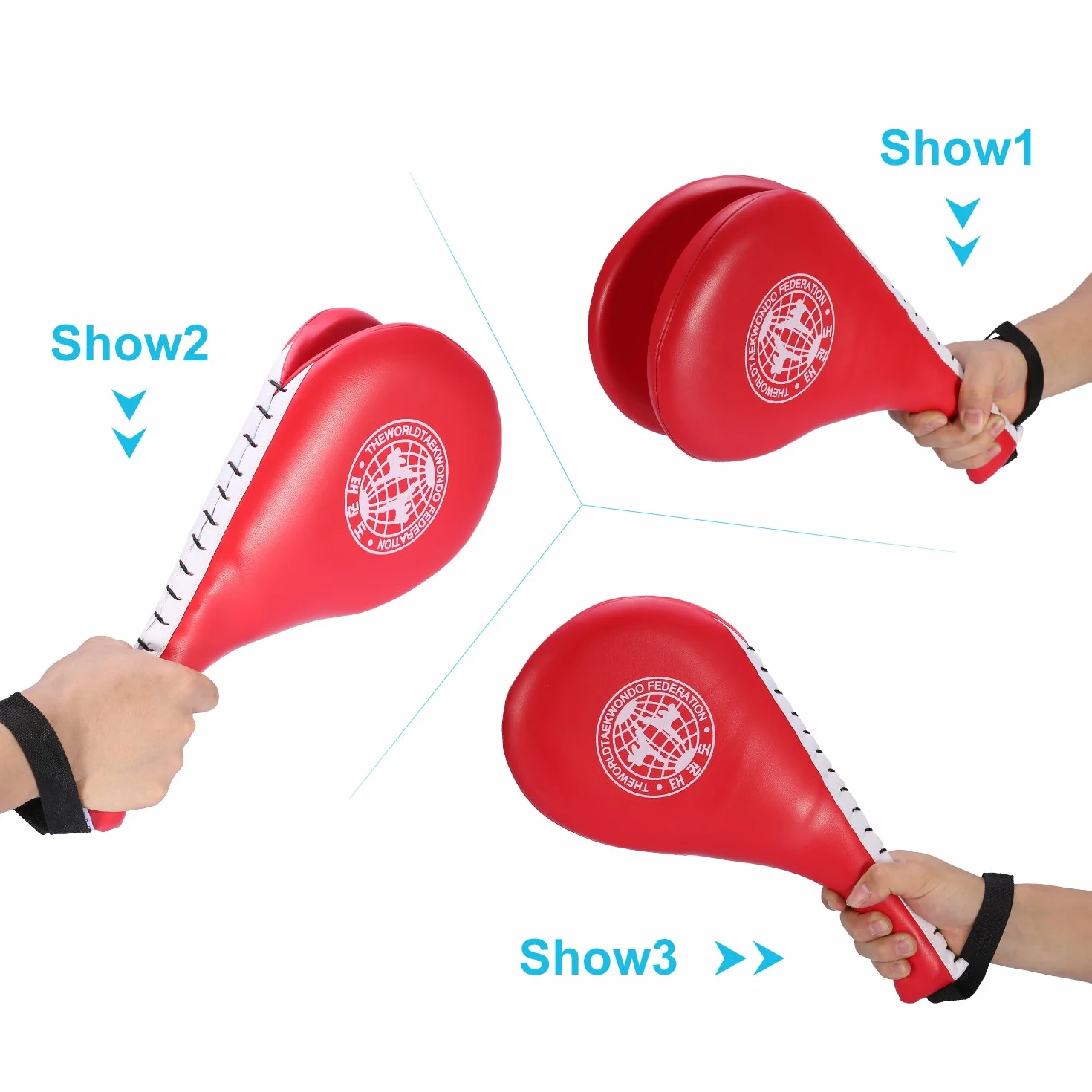Taekwondo Pad Pads Trwały Pad Trening Boks Sztuki walki Taekwondo Karate Kickboxing Kickboxing Praktyka padów (czerwony)