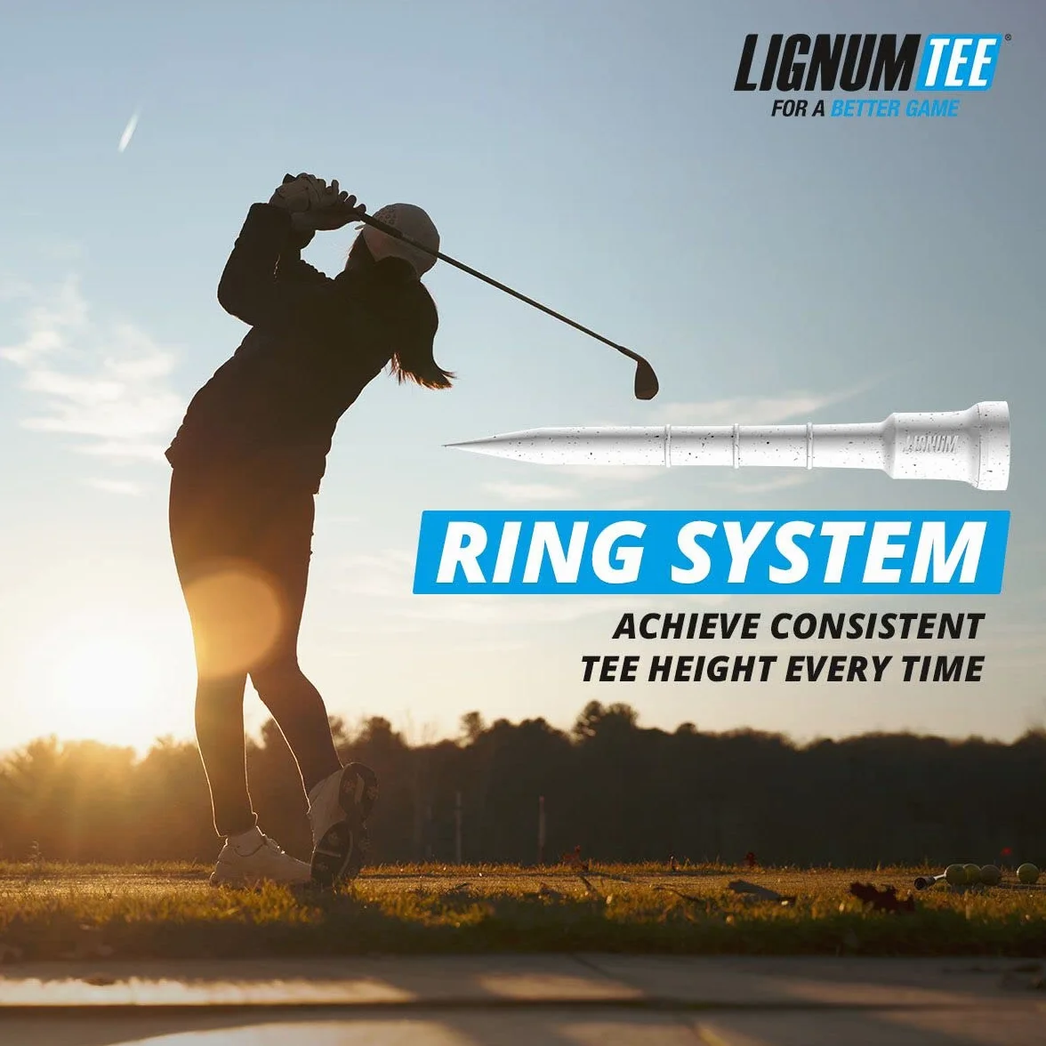 Longridge Akcesoria golfowe Lignum 72 mm Tees 12 PK, niebieskie