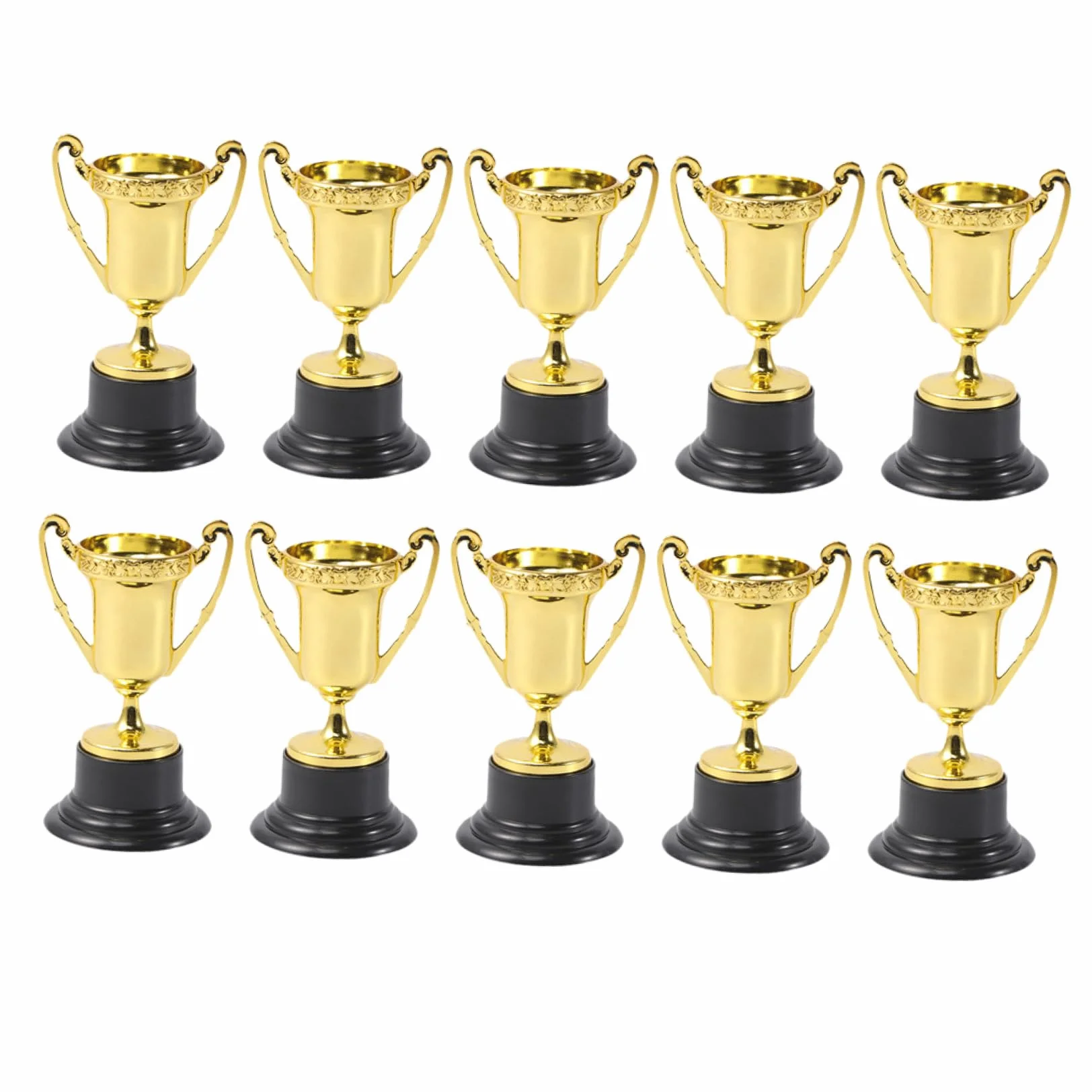 10kawałki Sztuk Trofeów Dekoracyjnych Plastikowe Puchary Delikatne Nagrody Dla Chłopiec Dziewczynka Akcesoria Imprezy I Konkursy