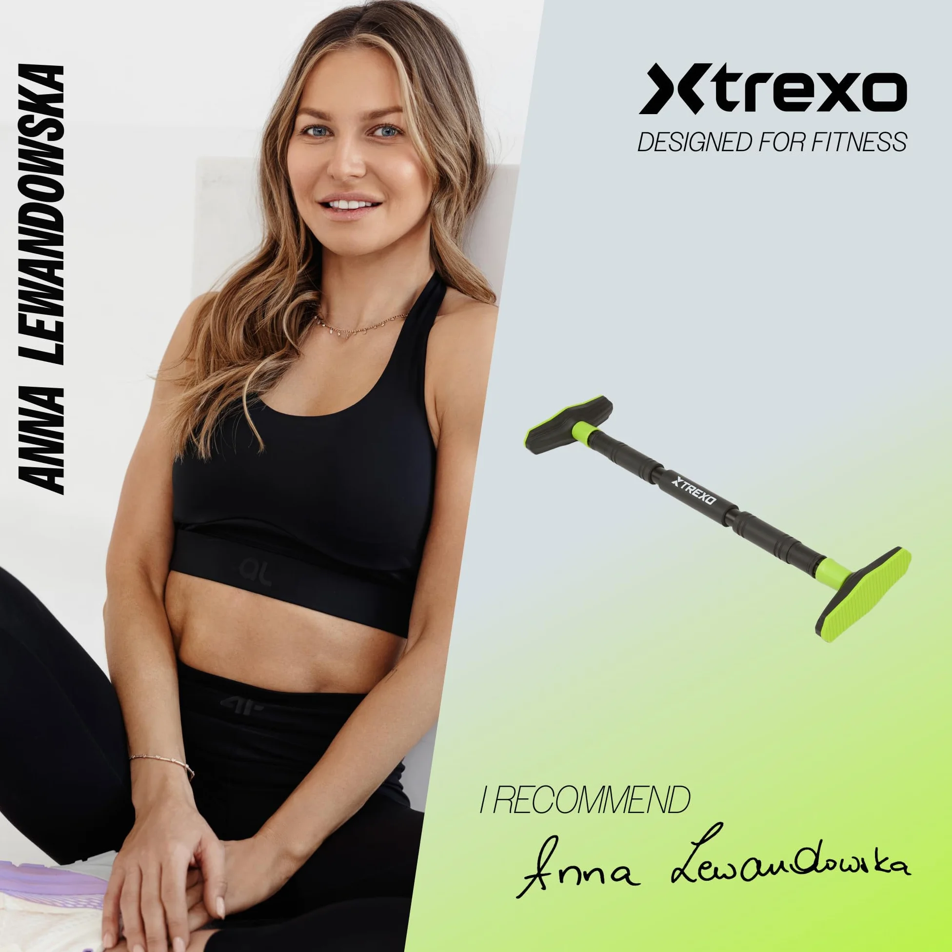 XTREXO Drążek do podciągania regulowany 70-96 cm stalowy szary 150 kg