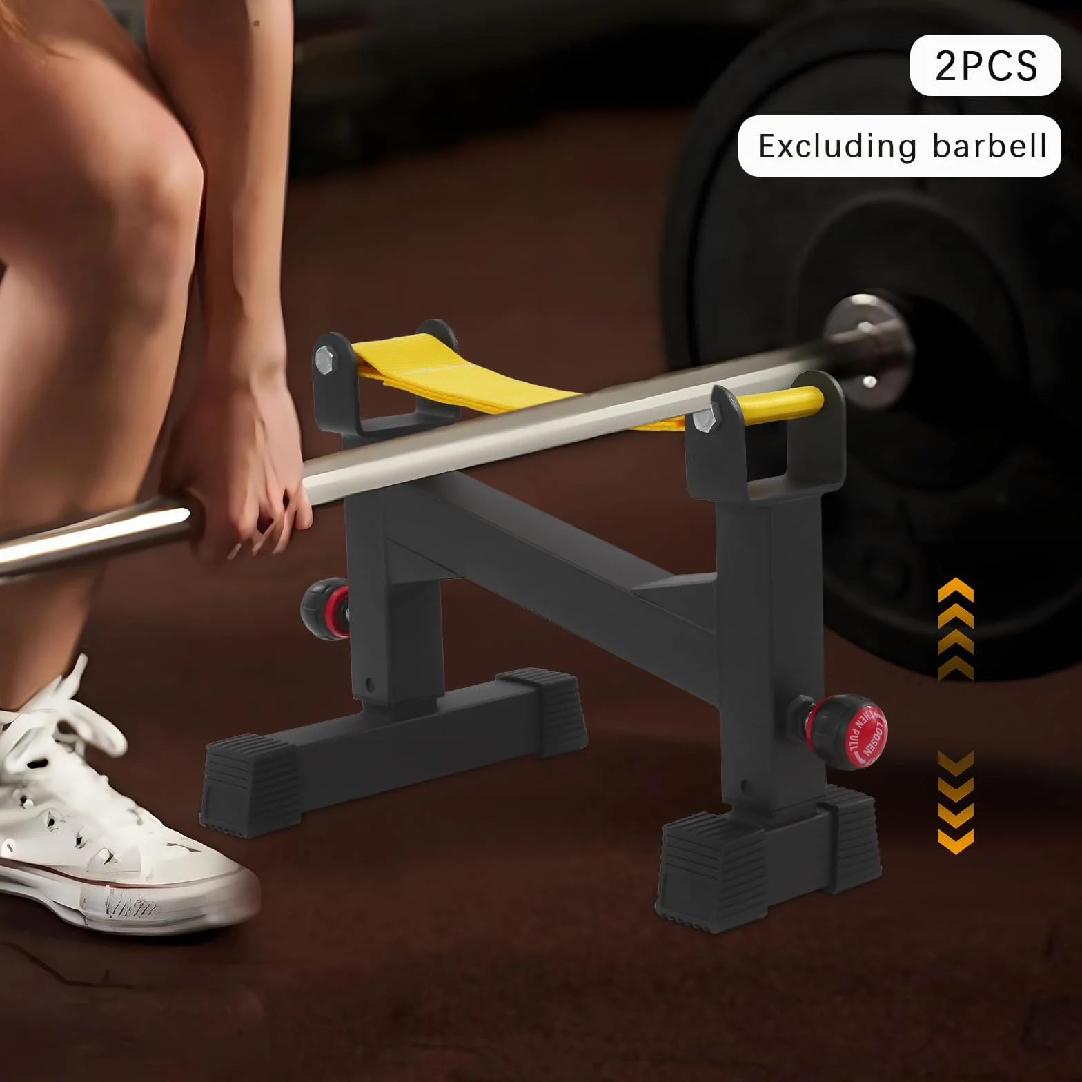 Deadlift Jack stojak na długie hantle – wytrzymały podnośnik do długich hantli, martwy ciąg – regulowana platforma podnoszenia martwego, łatwe obciążenie 300 kg, do domu, studia fitness, podnoszenia