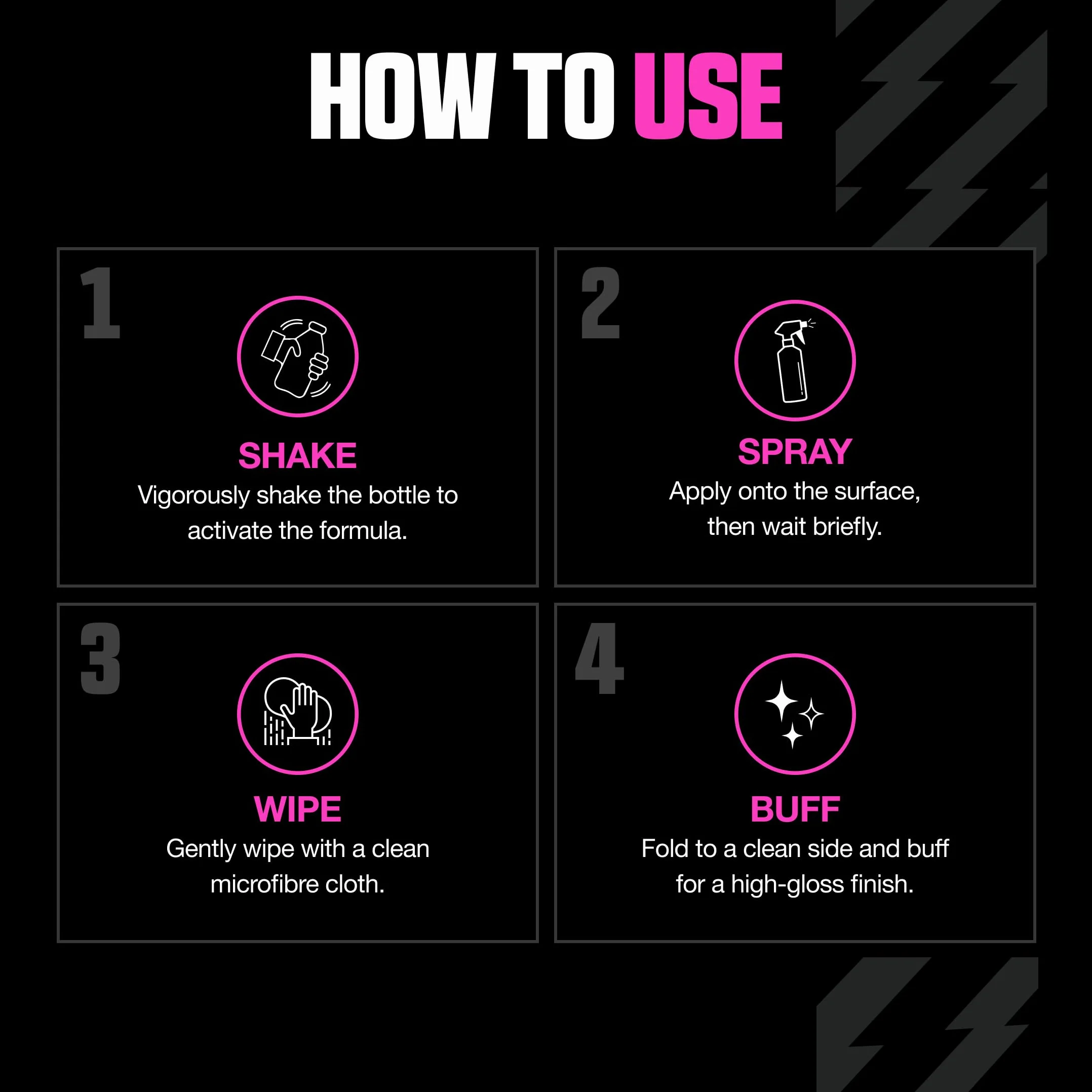Muc-Off Waterless Wash, 750ml – Spray do Roweru do Mycia i Odtłuszczania bez Spłukiwania – Dwufunkcyjny Polerujący Płyn do Mycia Roweru i Motocykla
