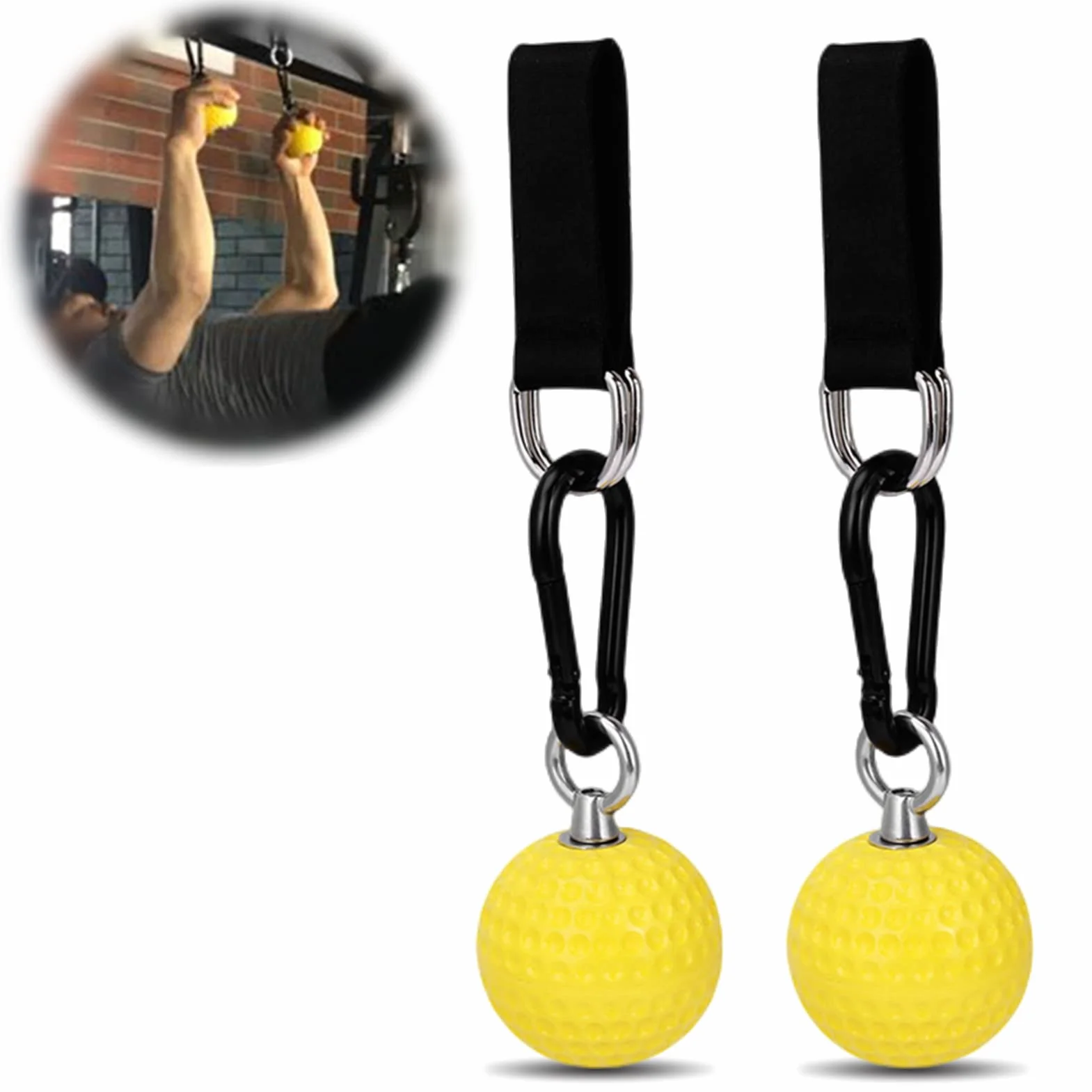 Dioche Pull Up Ball Ręczne Uchwyty z Paskami do Treningu Palców, Przedramienia, Bicepsów