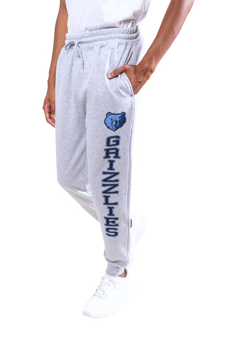 Ultra Game NBA Official Men’s Super Soft Game Day Jogger Sweatpants - Unisex, Memphis Grizzlies, Heather Gray, X-Large