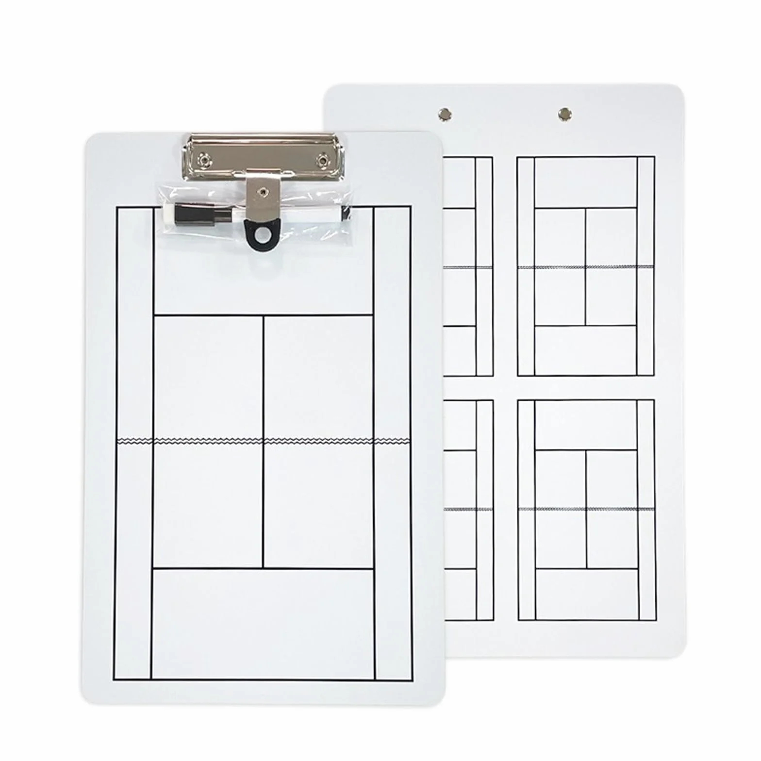Tennis Coaching Board, Double-Sided Tennis Strategy Board, with Whiteboard Pen, Portable Design, for Training, Competition