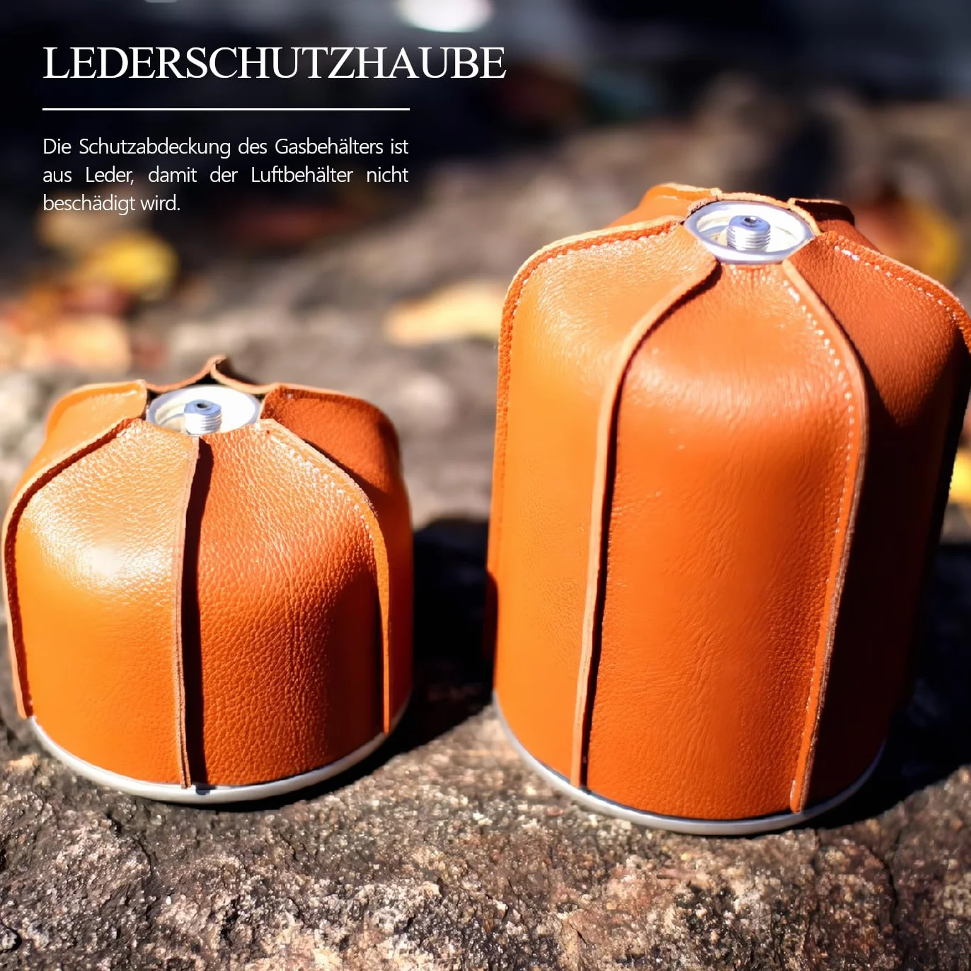 PU Leather Camping Paliwo Gazowe Osłona Kanistra Protector Pokrywa Zbiornika Paliwa Butla Z Gazem Przechowywanie Protector 230g/450g(230g)