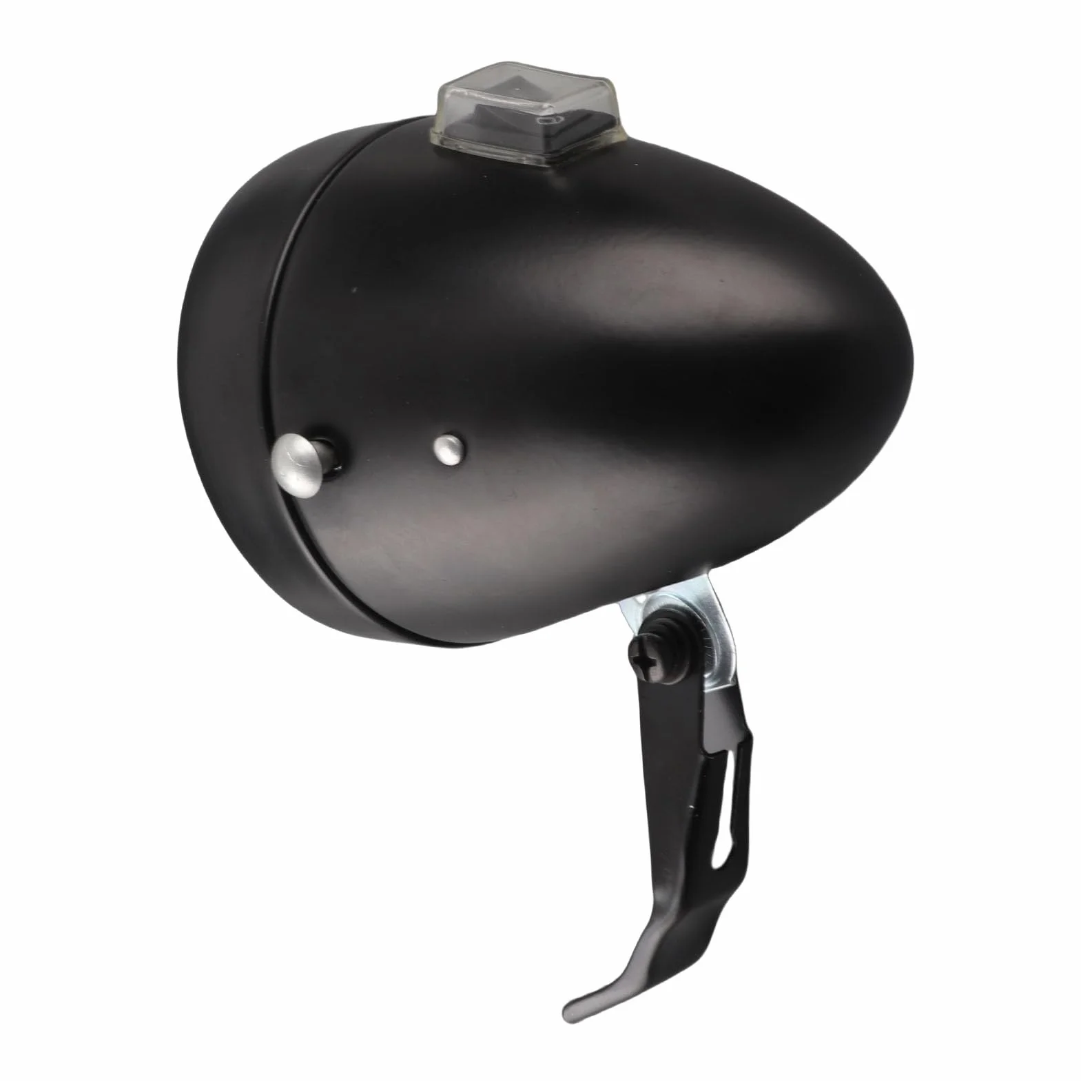 Przednia Lampka Rowerowa w Stylu Retro, Zabytkowy Reflektor Rowerowy z 6 żarówkami LED, Konstrukcja Odporna na Deszcz, Kąt Widoczności 160°, Tworzywo ABS, łatwy montaż, Idealny (Czarny)