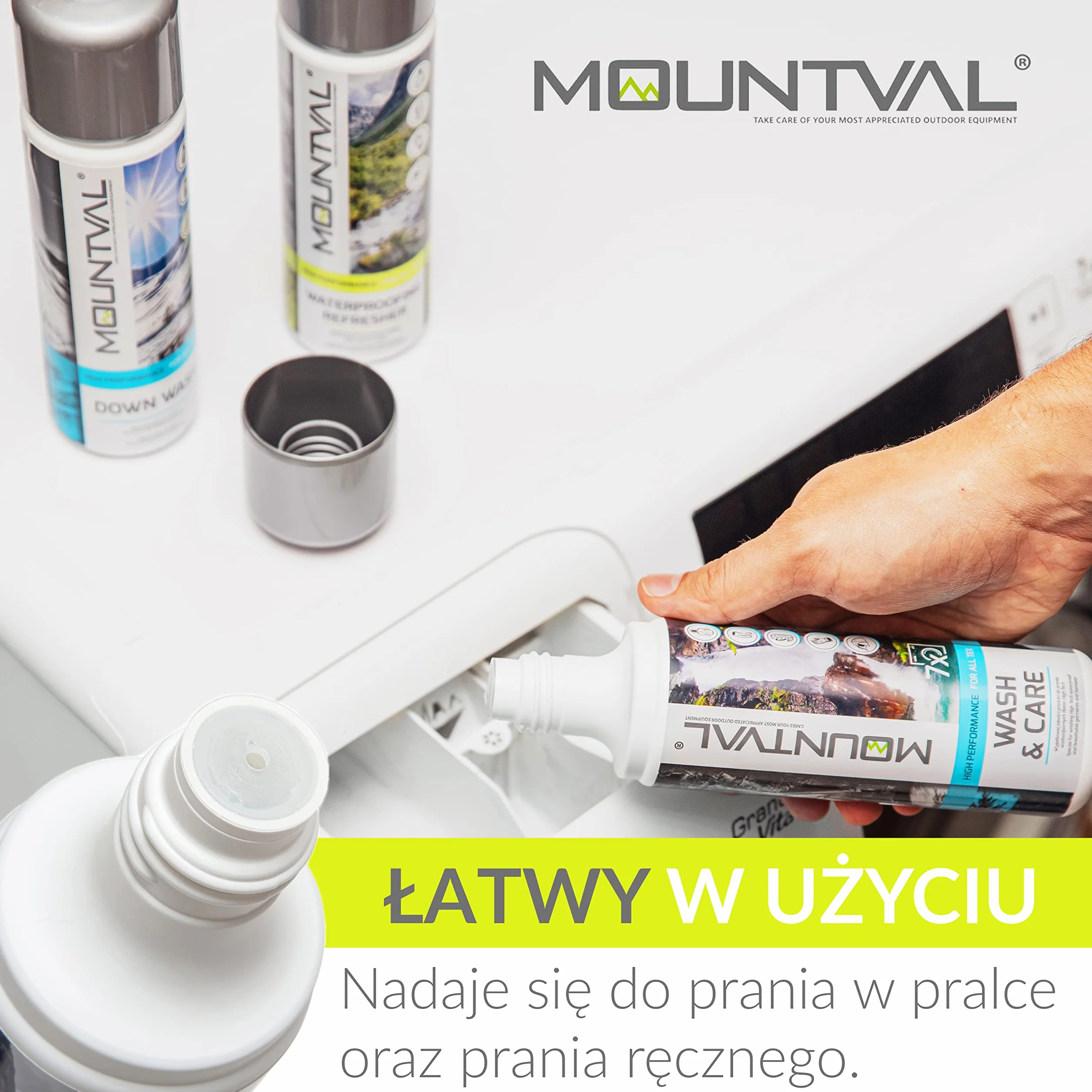 Mountval Waterproofing Refresher, Impregnat Przeznaczony do Sprzętu Turystycznego i Odzieży Przeciwdeszczowej, Płyn do Płukania Tkanin