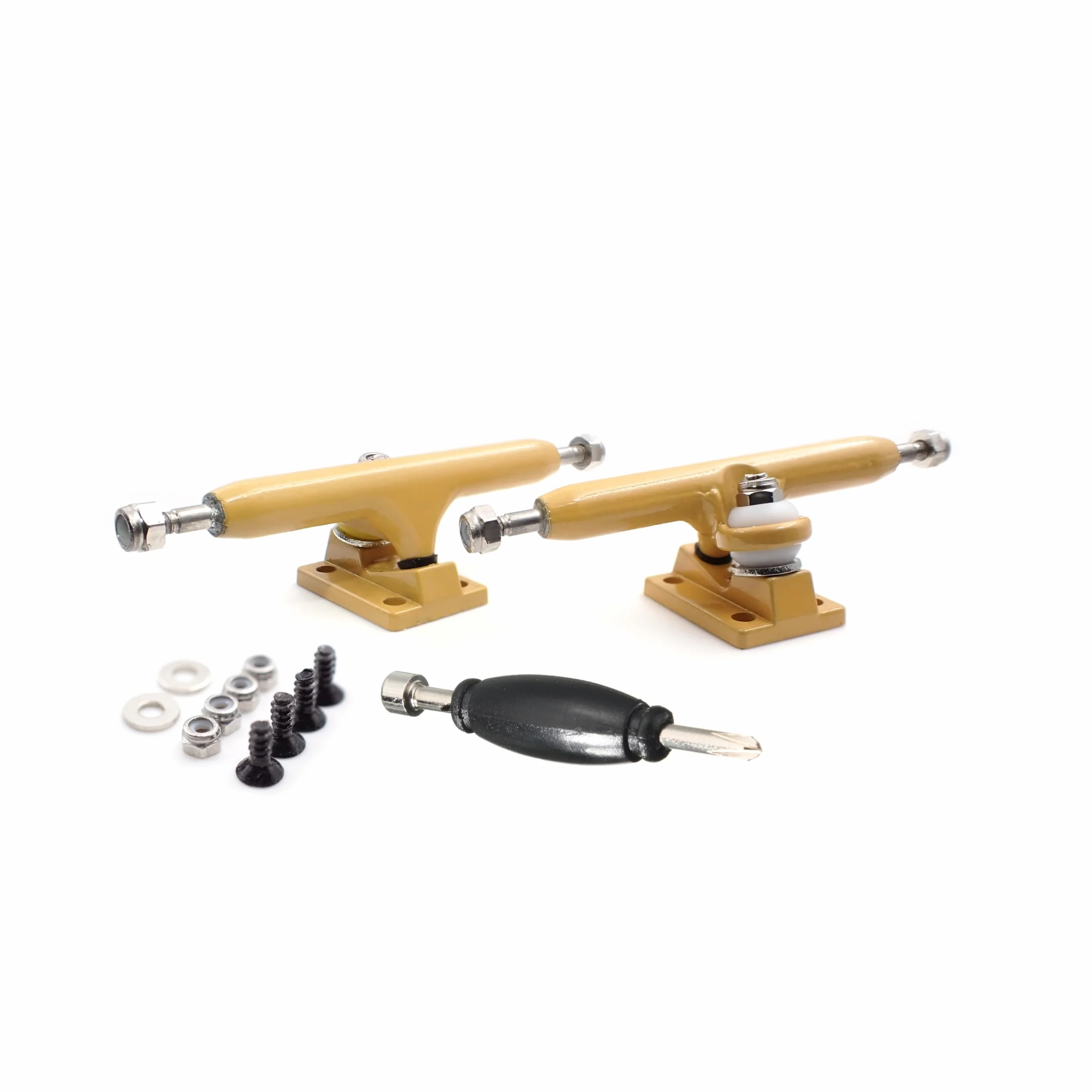 SPITBOARDS 1.41 cala Podstrunnica Pro Trucks by, prawdziwe nakrętki zaciskowe, gumowe łożyska uretanowe, zoptymalizowane zawieszenie, szerokość 1.41 cala, do strojenia i montażu podstrunnic (Beige)