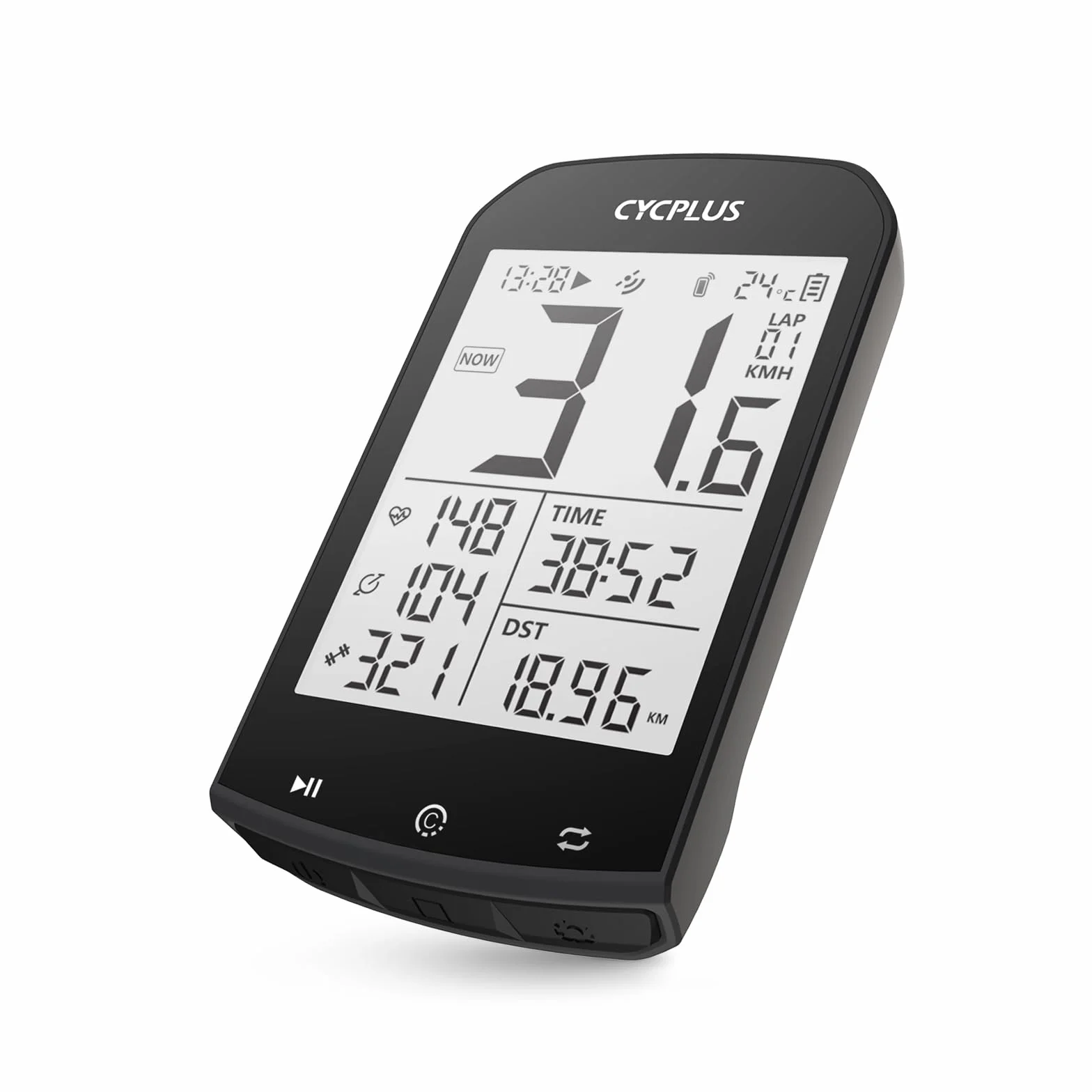 CYCPLUS Bezprzewodowy komputer rowerowy GPS 2,9" LCD ANT+ licznik kilometrów