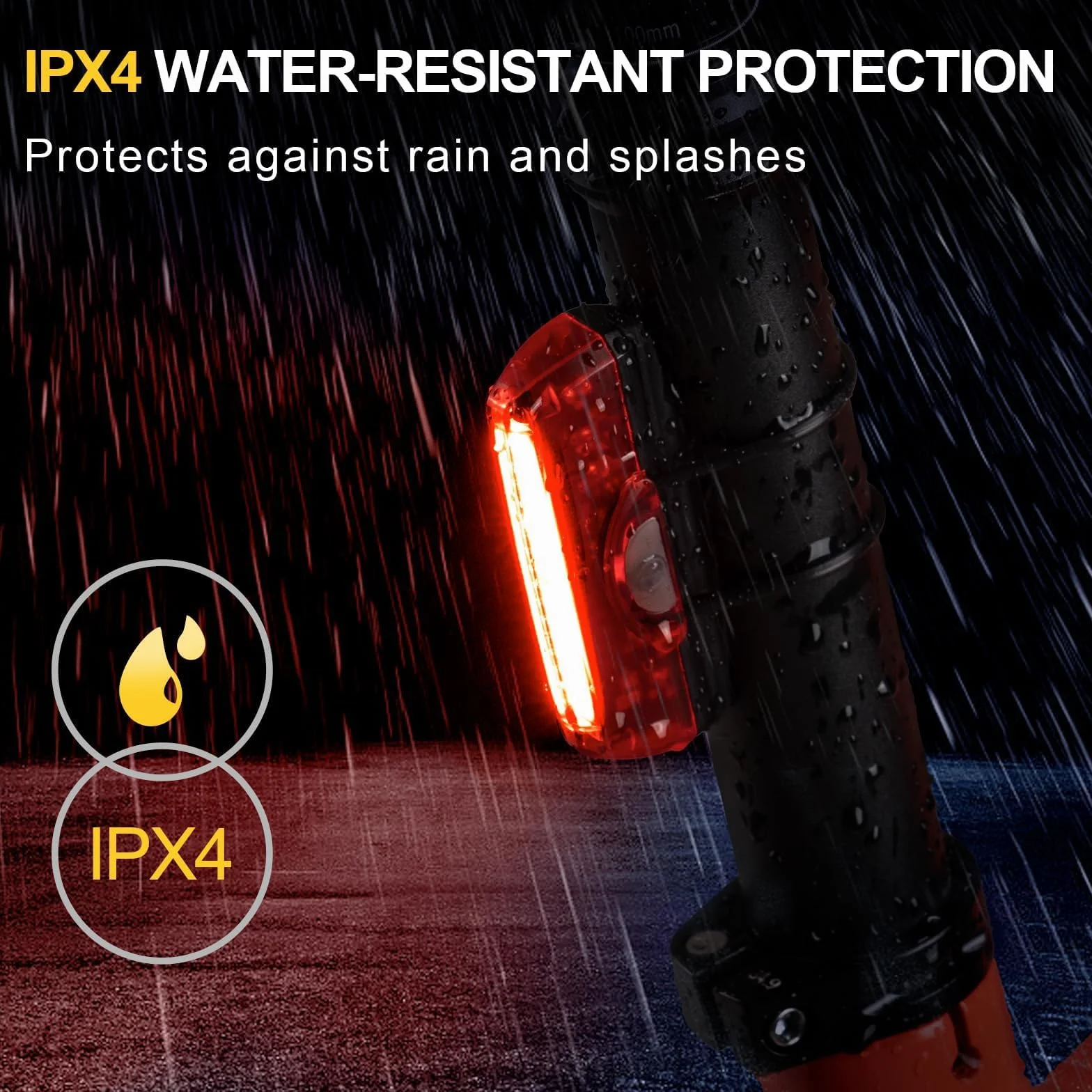 Tylne światło rowerowe z możliwością ładowania przez USB, super jasna lampa 50 lumenów, do roweru LED, łatwe przypięcie, aby podawać czerwone oświetlenie tylne dla optymalnego bezpieczeństwa na